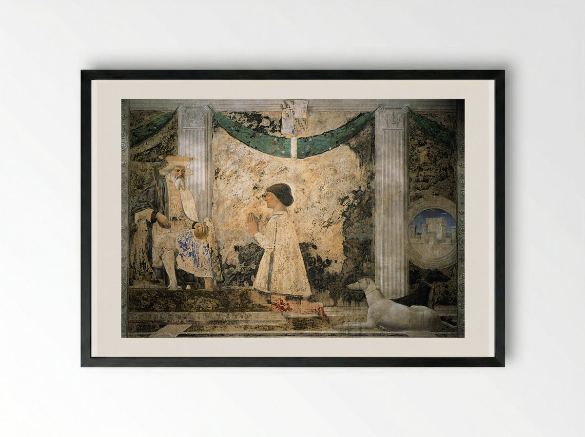 St. Sigismund and Sigismondo Pandolfo Malatesta - Piero della Francesca - Framed Print Black