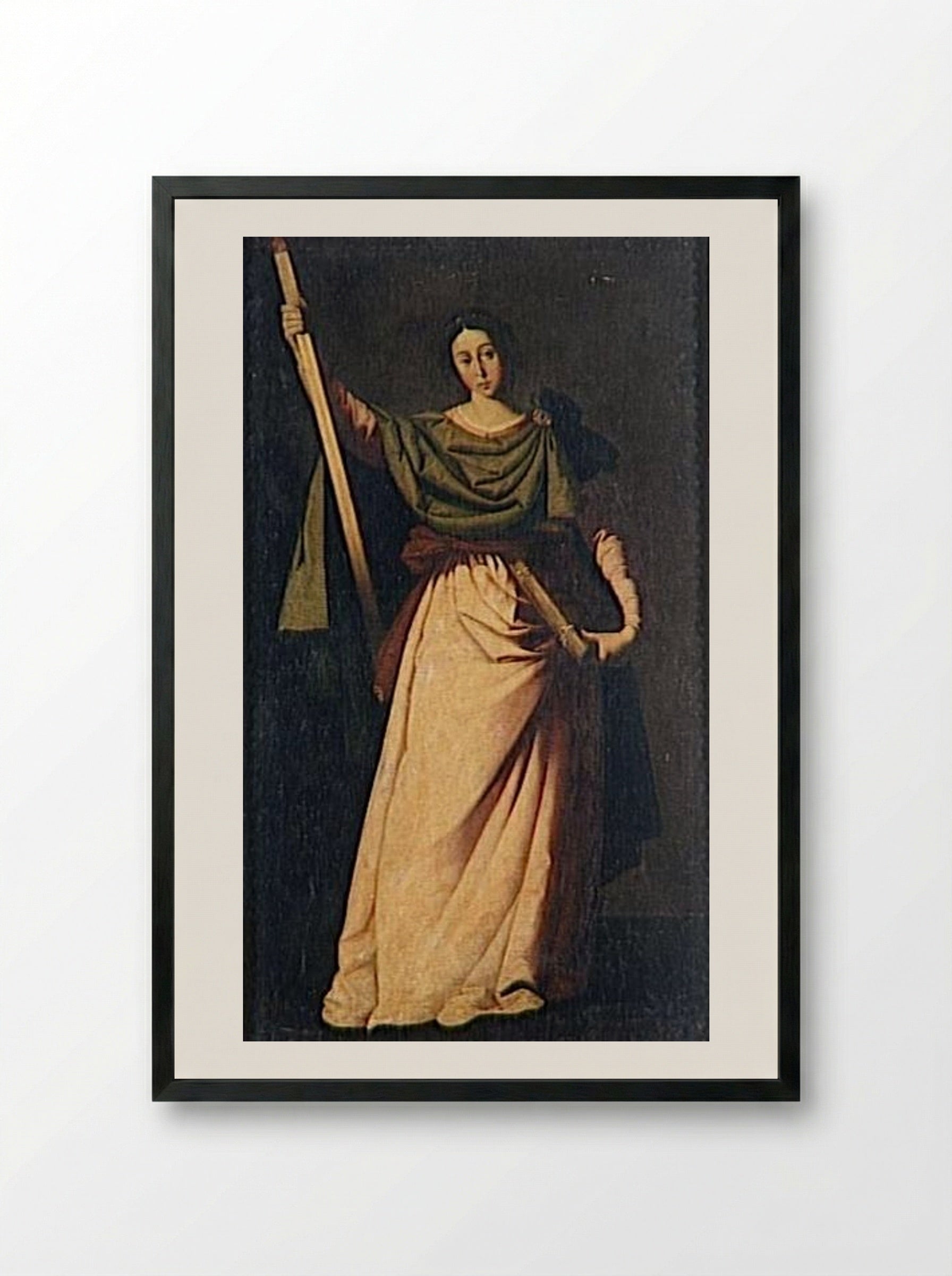St. Eulalia - Francisco de Zurbarán - Framed Print Black