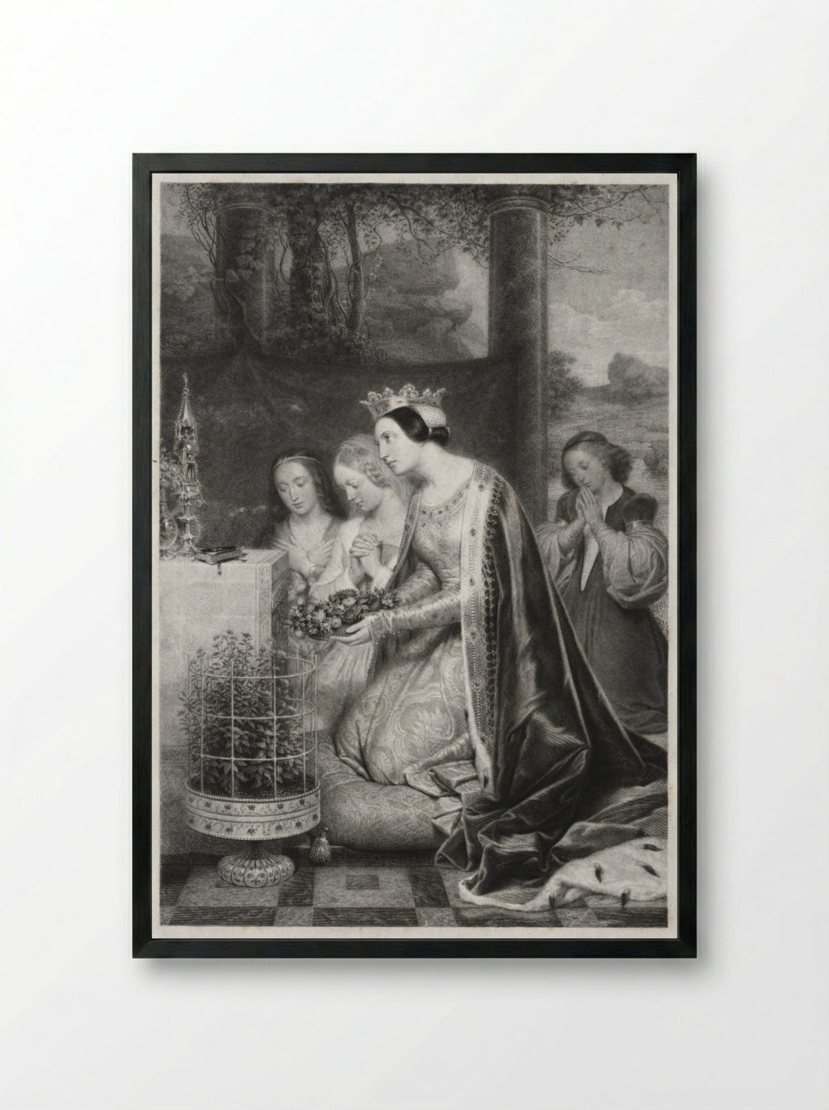 St. Amelia, Queen of Hungary - Paolo Mercuri - Framed Print Black