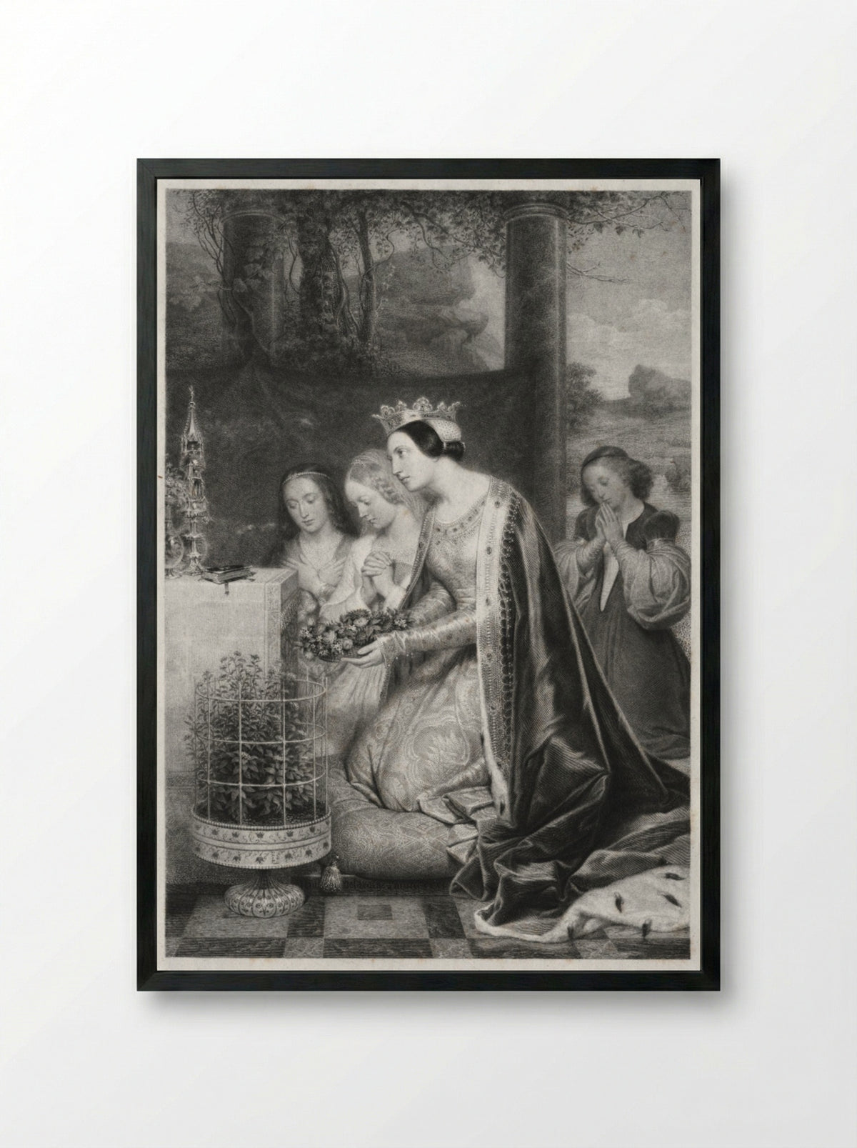 St. Amelia, Queen of Hungary - Paolo Mercuri - Framed Print Black
