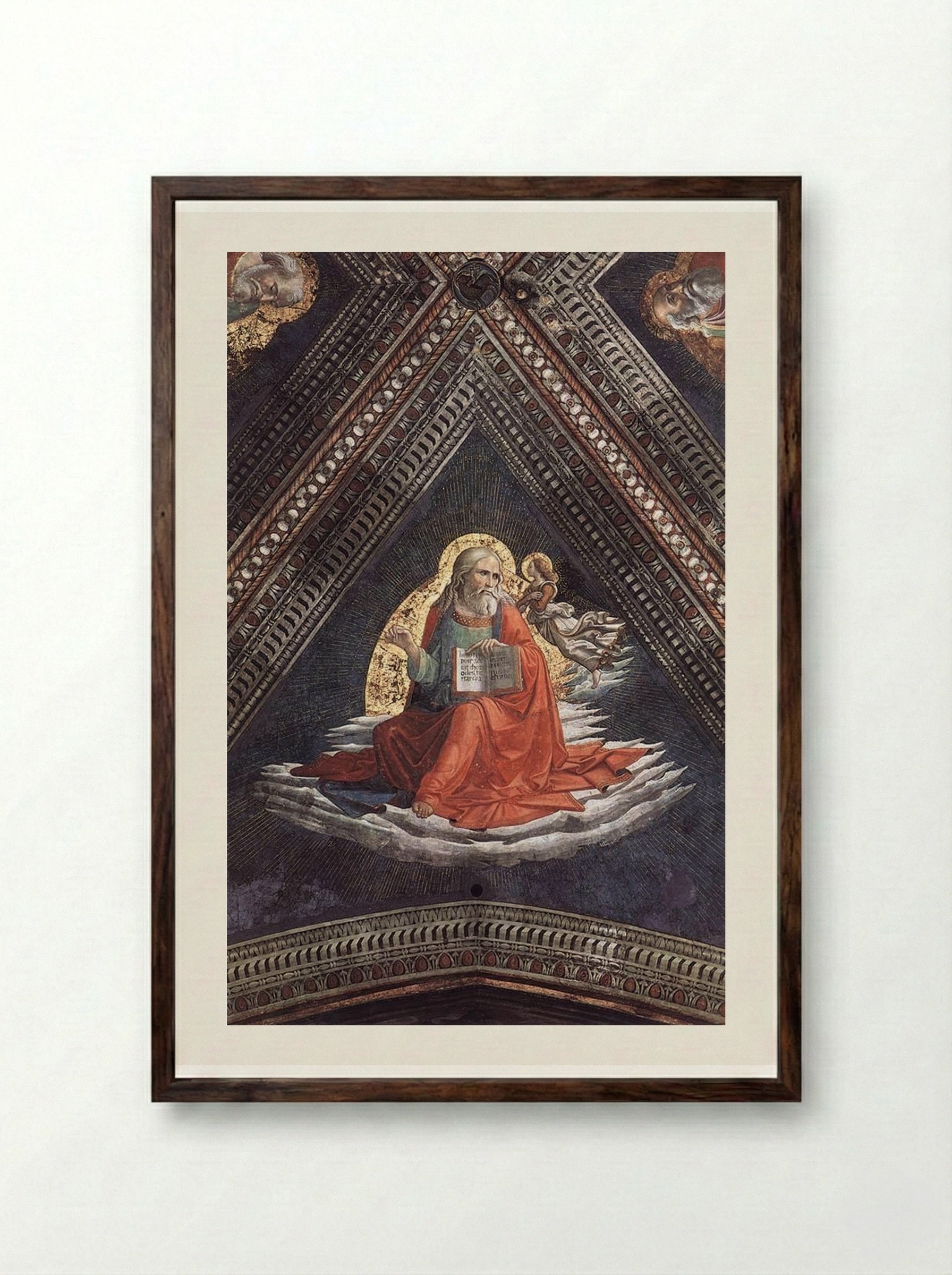 St. Matthew the Evangelist - Domenico Ghirlandaio - Framed Print Dark Wood