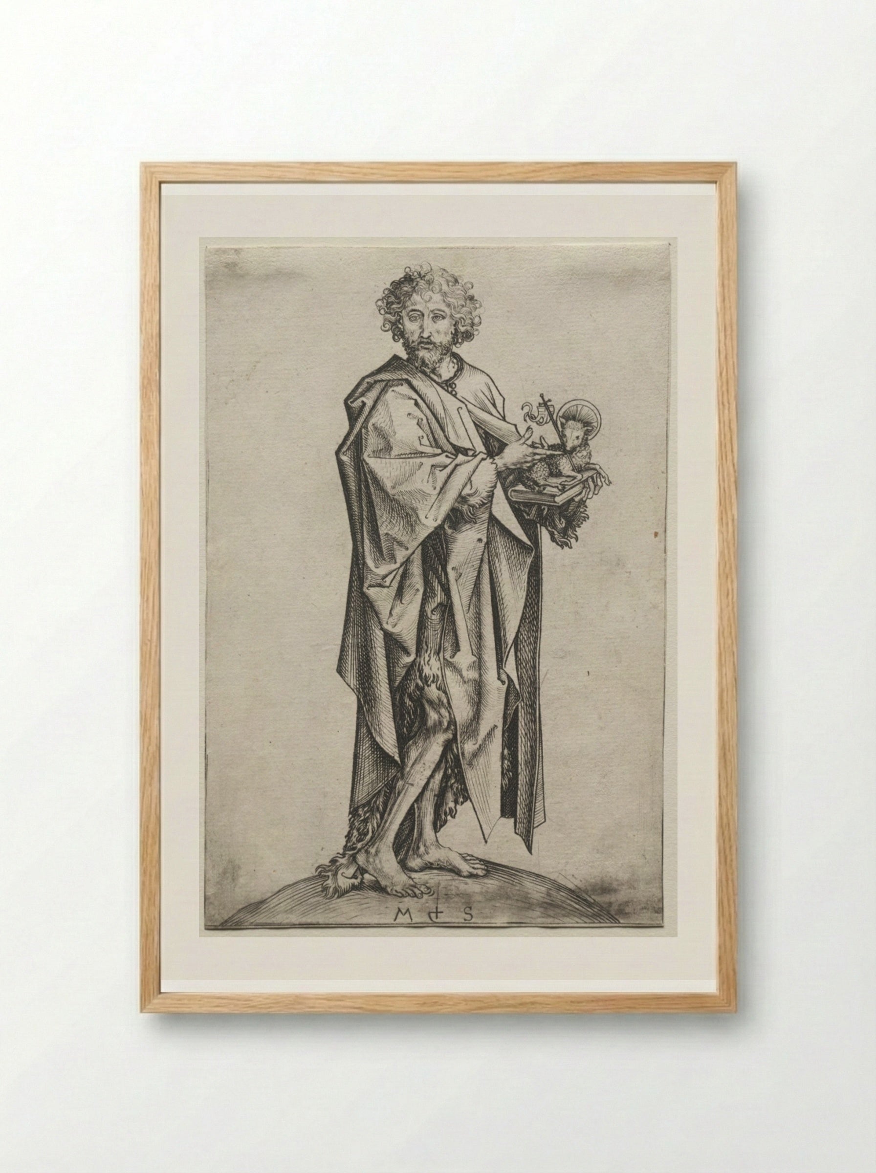 St. John the Baptist - Martin Schongauer - Framed Print Wood