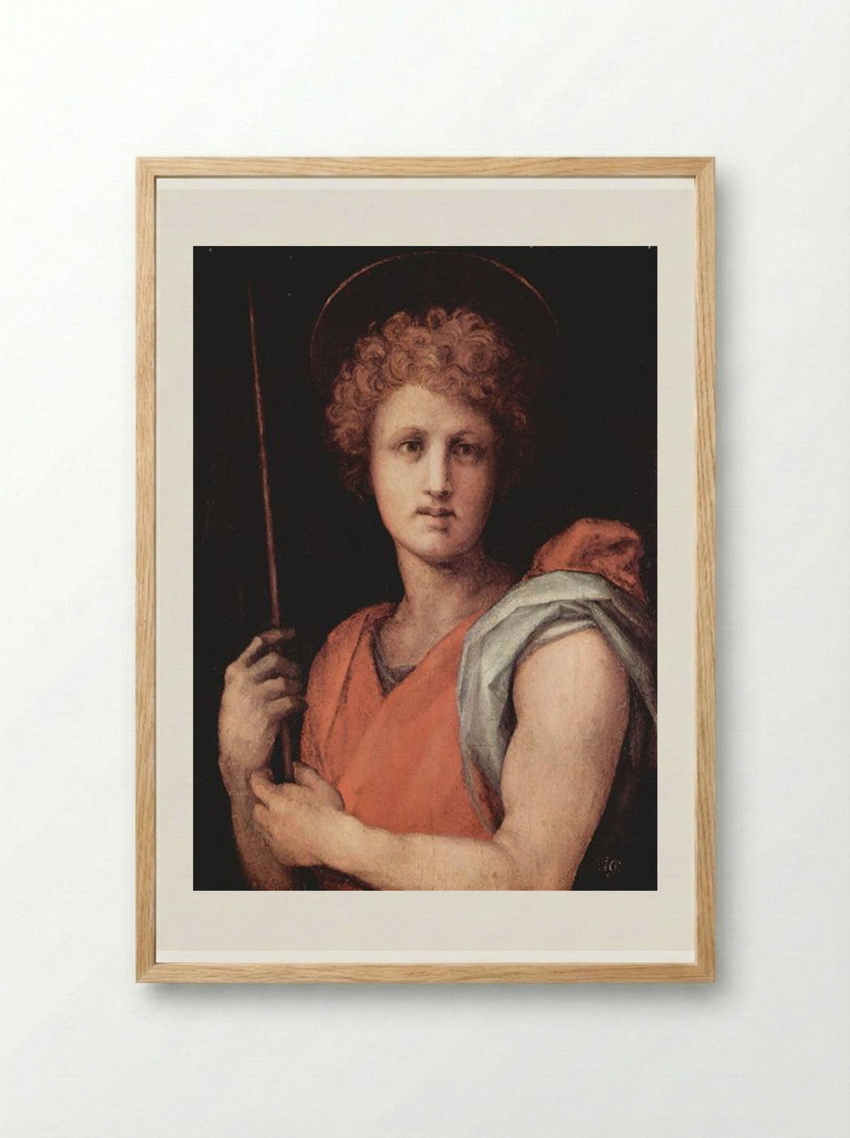 St. Sebastian - Jacopo Pontormo - Framed Print Wood