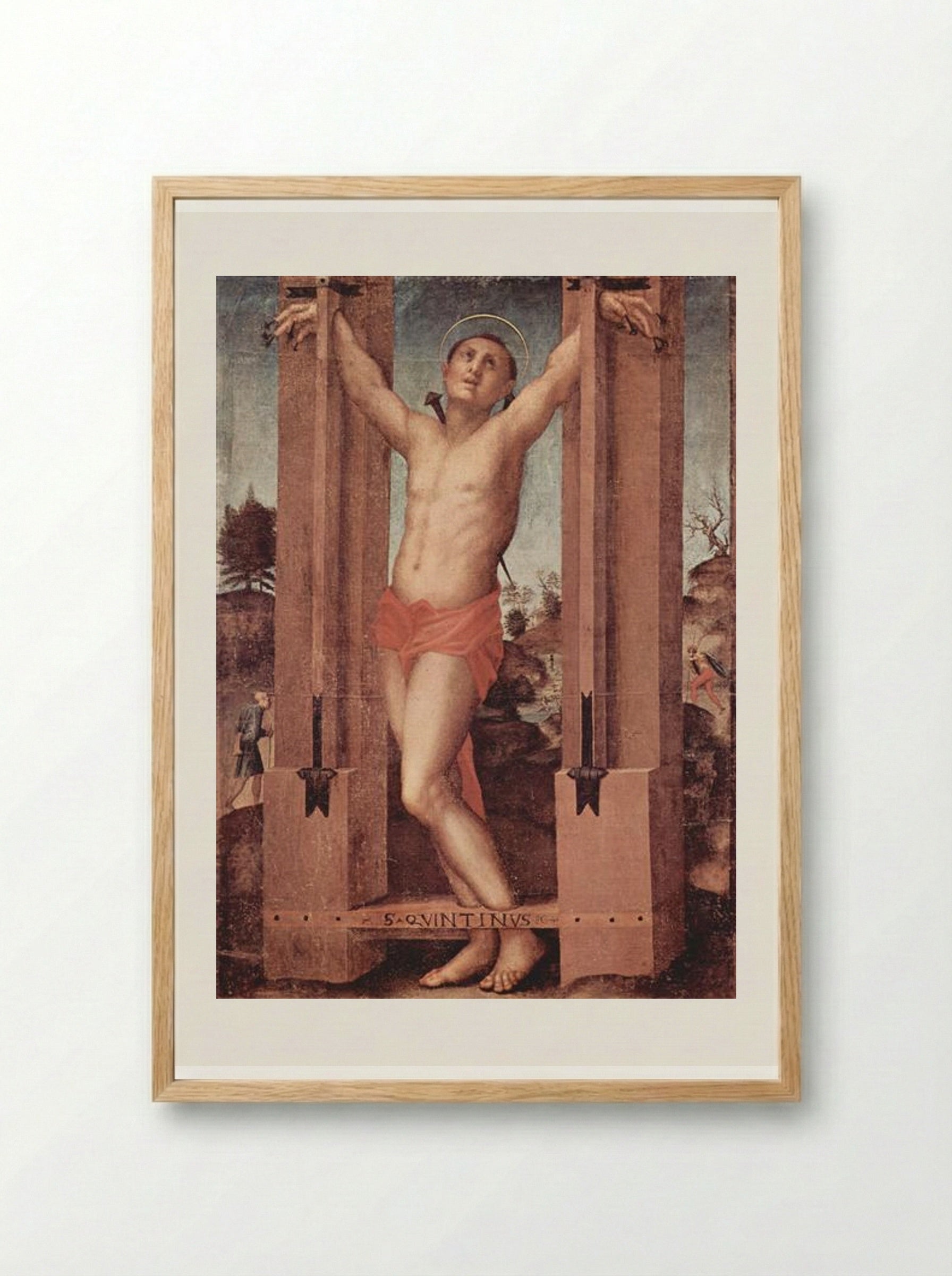 St. Quintinus - Jacopo Pontormo - Framed Print Wood