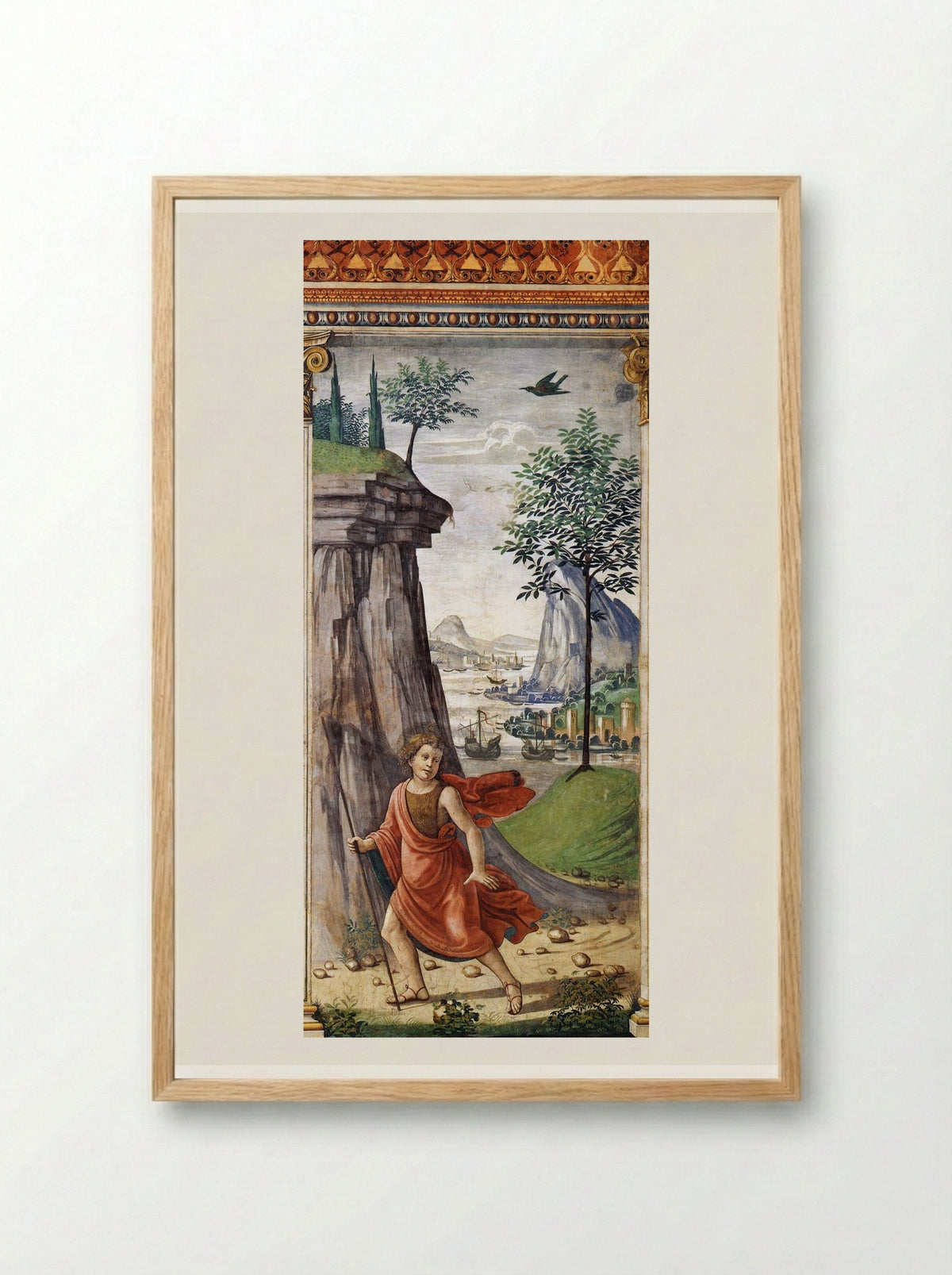 St. John the Baptist in the Desert - Domenico Ghirlandaio - Framed Print Wood