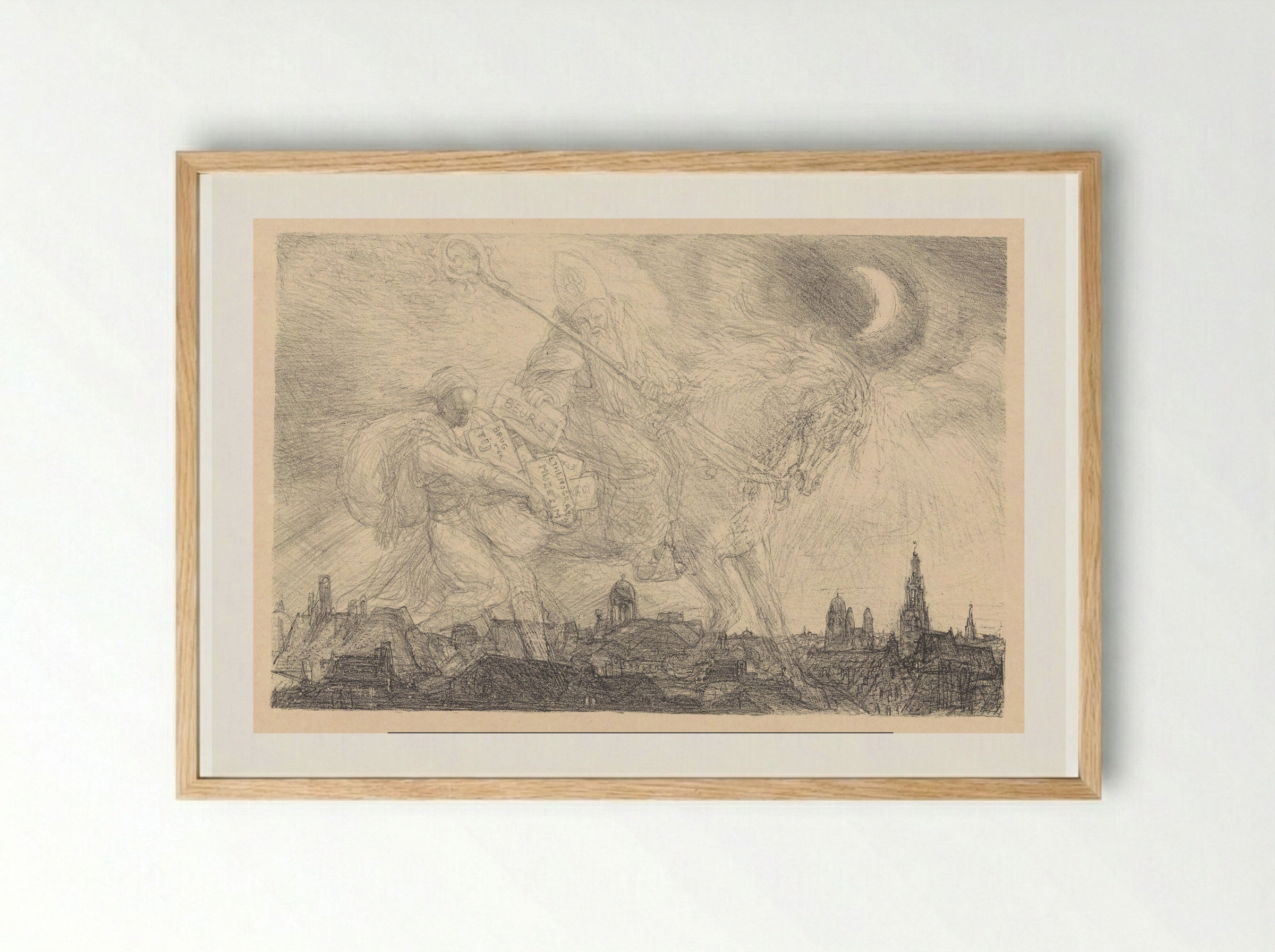 St. Nikolaas te Amsterdam - Marius Bauer - Framed Print Wood