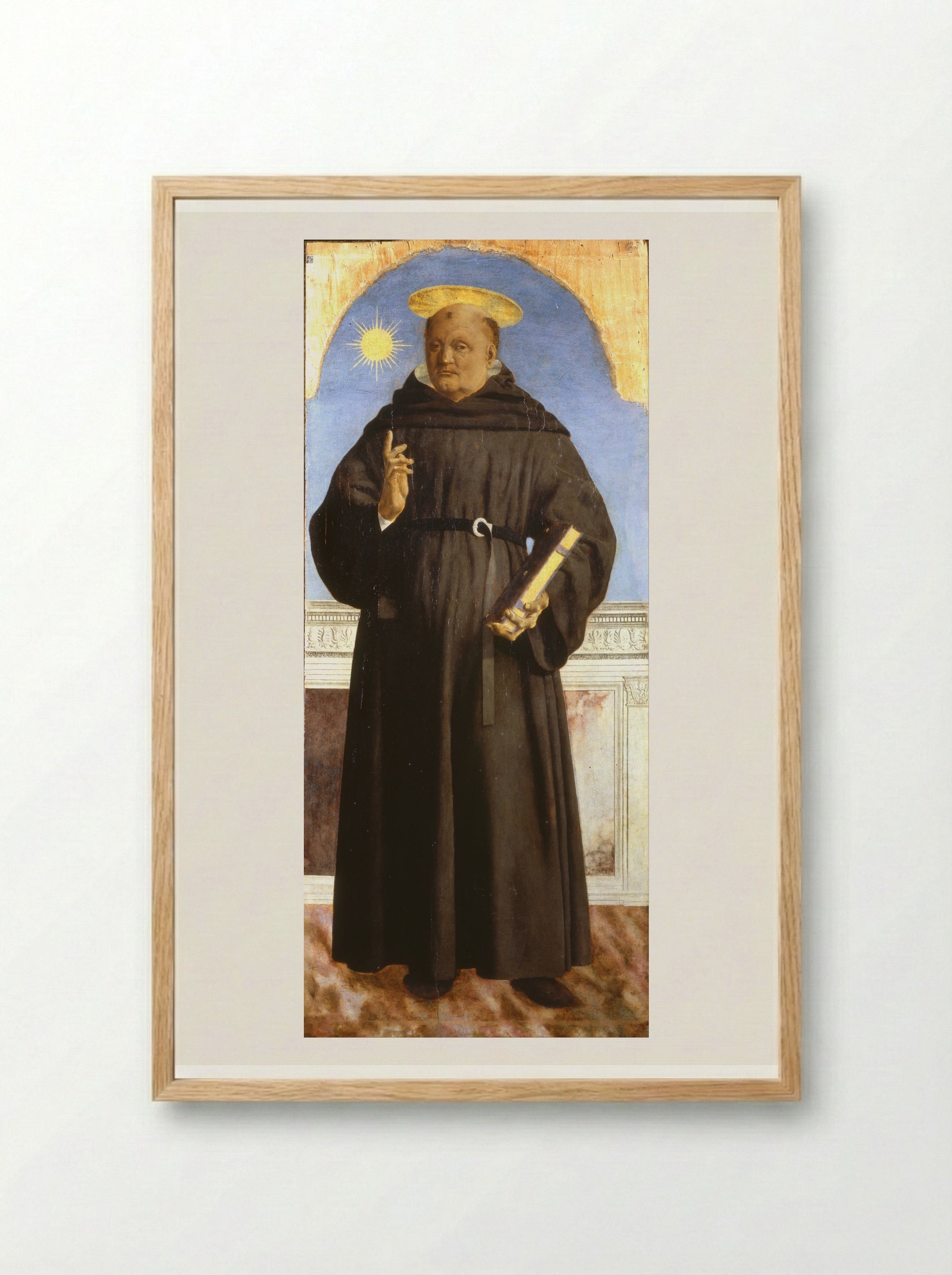 St. Nicholas of Tolentino - Piero della Francesca - Framed Print Wood