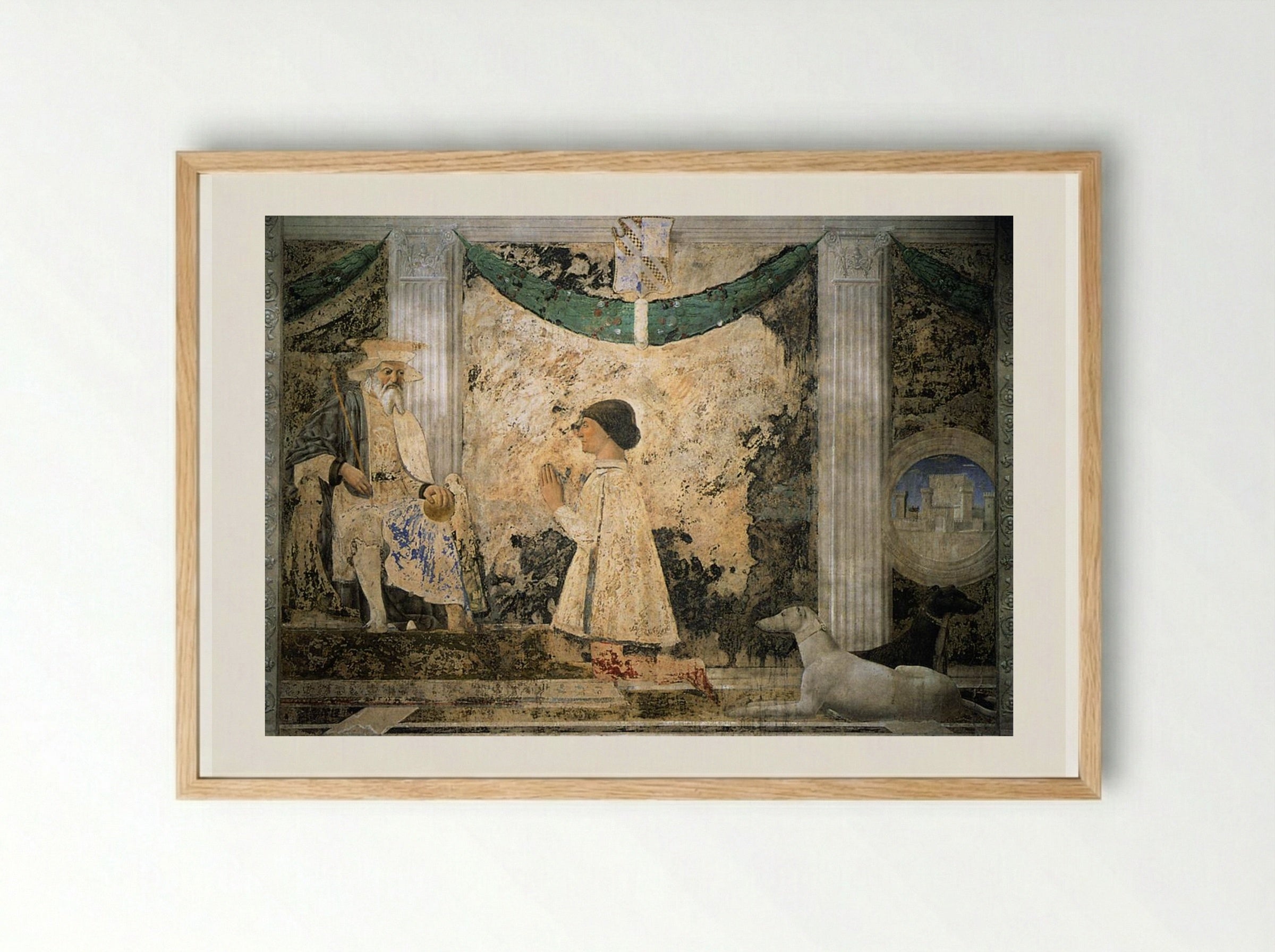 St. Sigismund and Sigismondo Pandolfo Malatesta - Piero della Francesca - Framed Print Wood