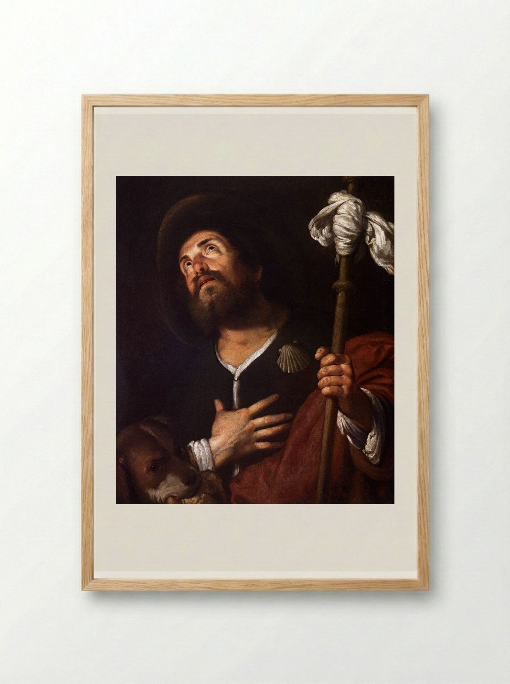 St. Roch - Bernardo Strozzi - Framed Print Wood