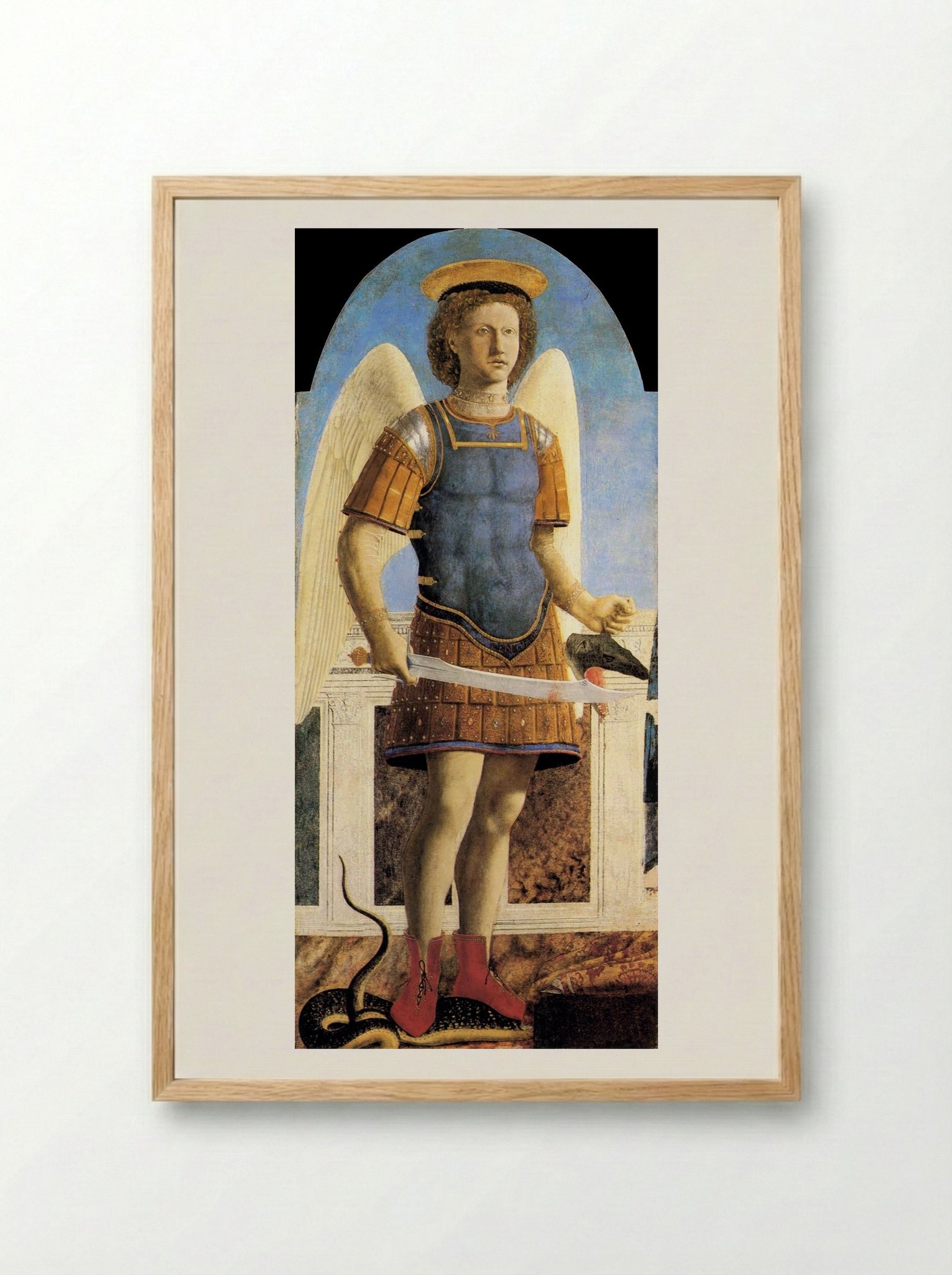 St. Michael the Archangel - Piero della Francesca - Framed Print Wood
