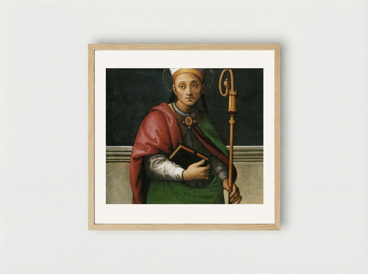 St. Ercolano - Pietro Perugino - Framed Print Wood
