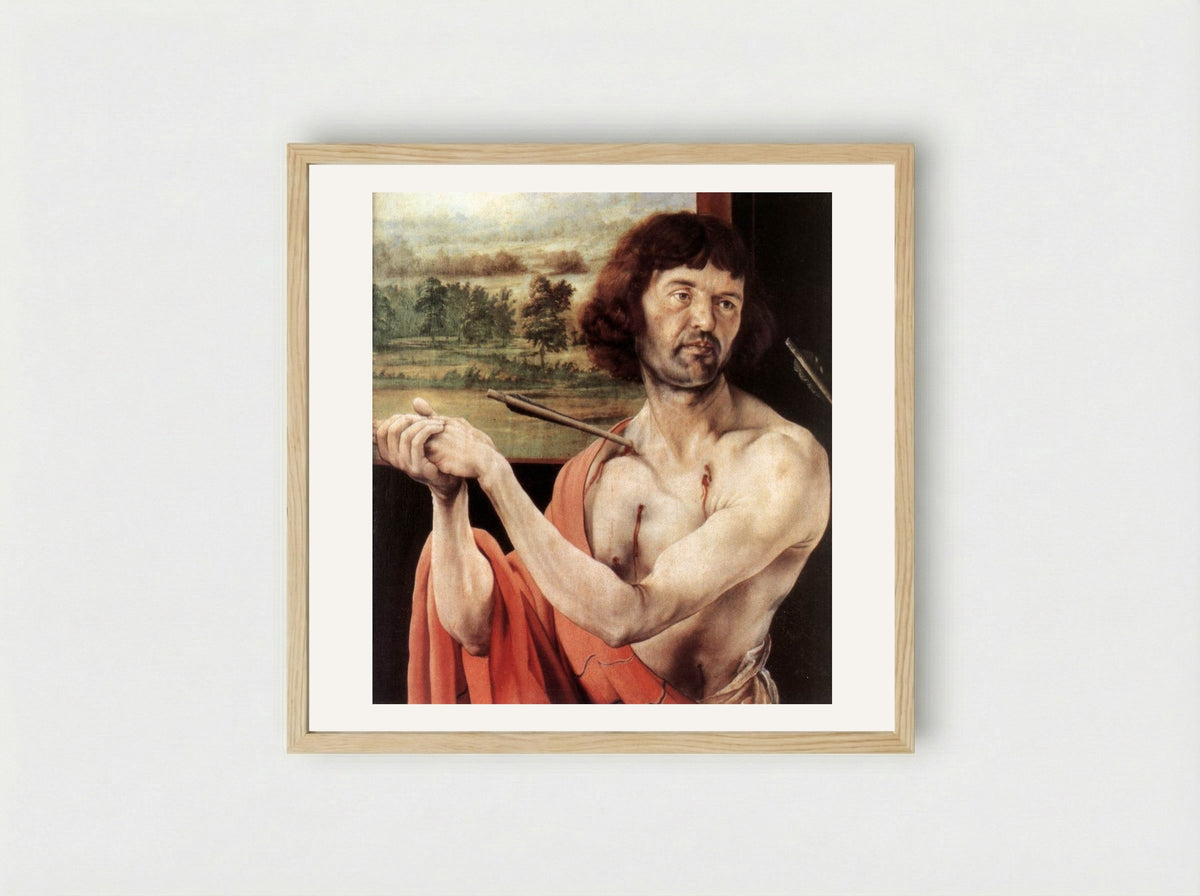 St. Sebastian - Matthias Grünewald - Framed Print Wood