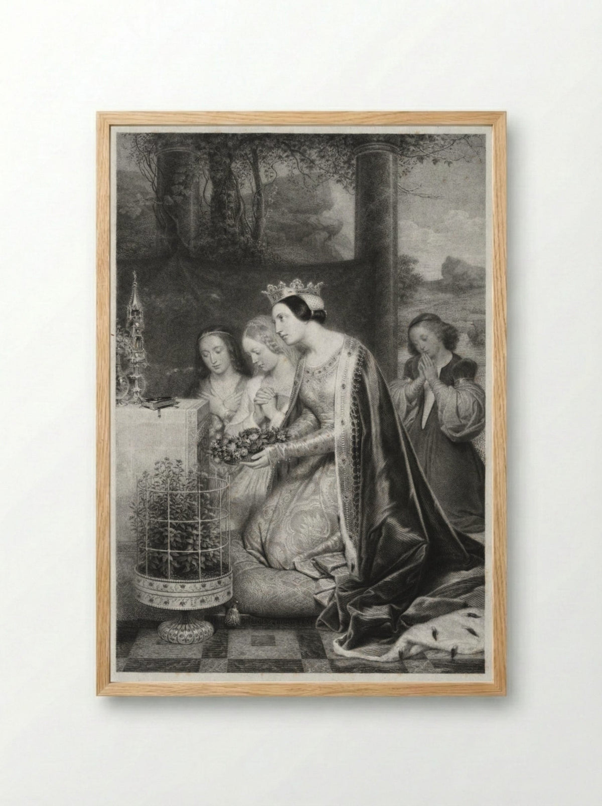St. Amelia, Queen of Hungary - Paolo Mercuri - Framed Print Wood