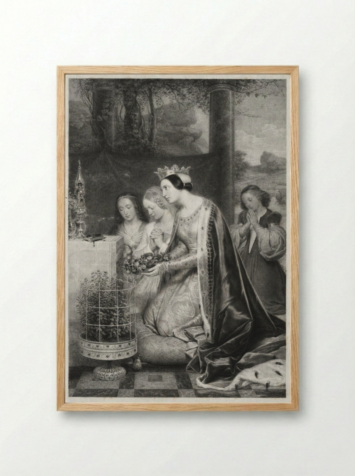 St. Amelia, Queen of Hungary - Paolo Mercuri - Framed Print Wood