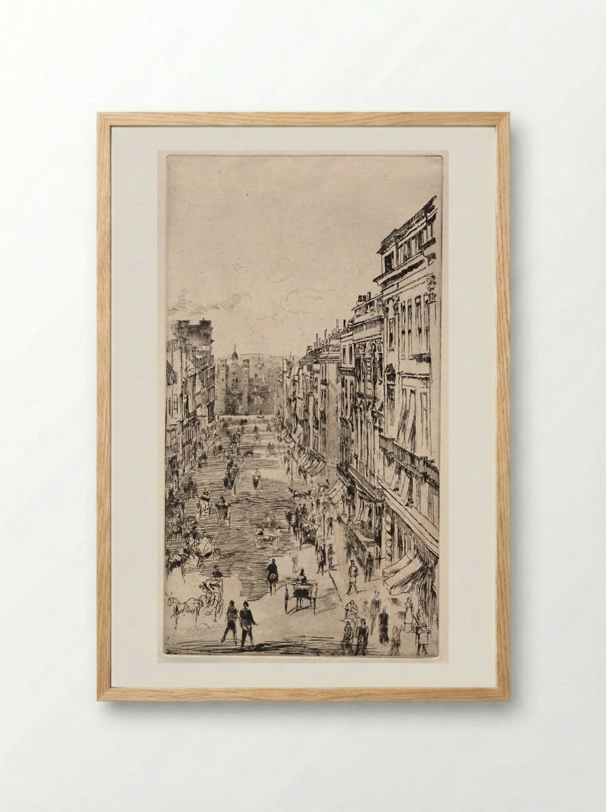 St. James Street - James McNeill Whistler - Framed Print Wood