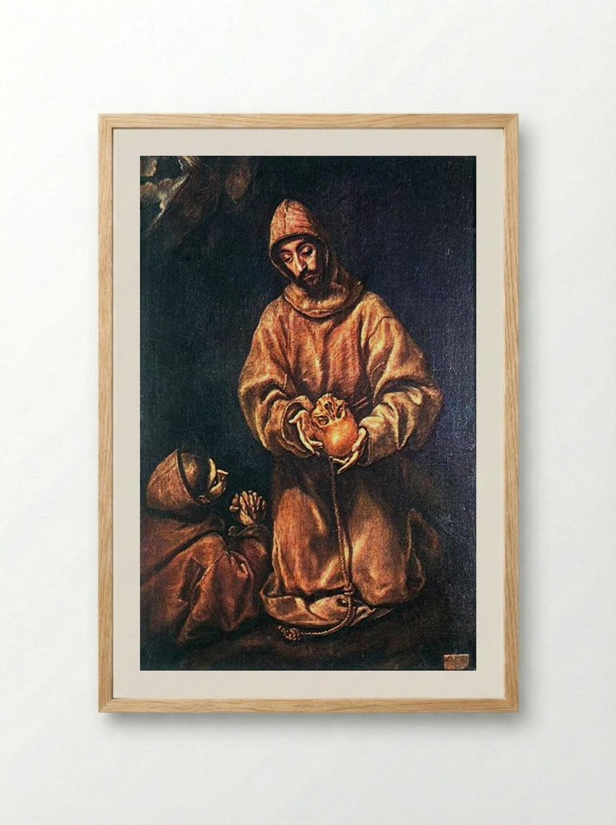 St. Francis and Brother Rufus - El Greco - Framed Print Wood