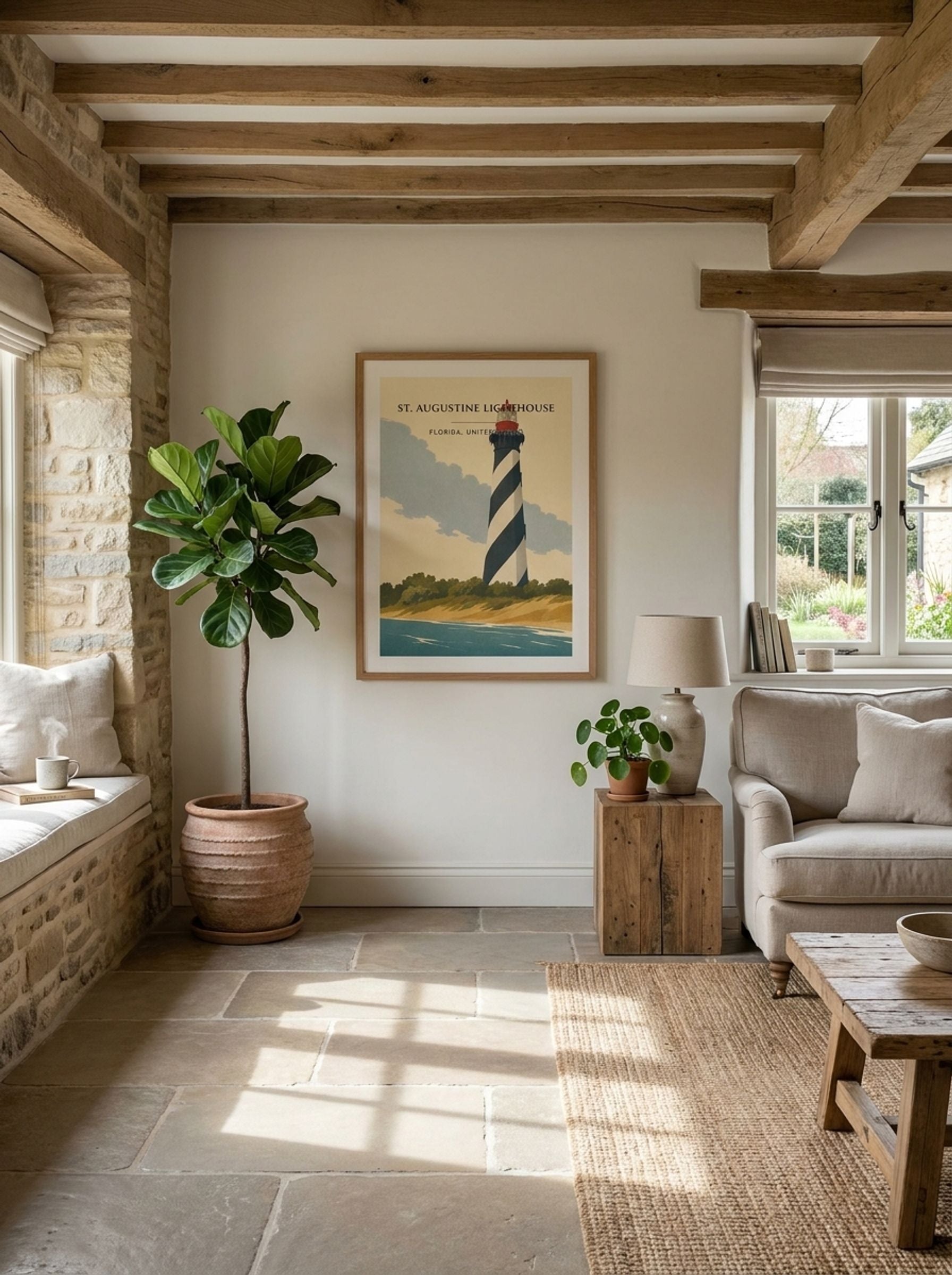 St. Augustine Lighthouse Travel Poster Artwork - Lifestyle