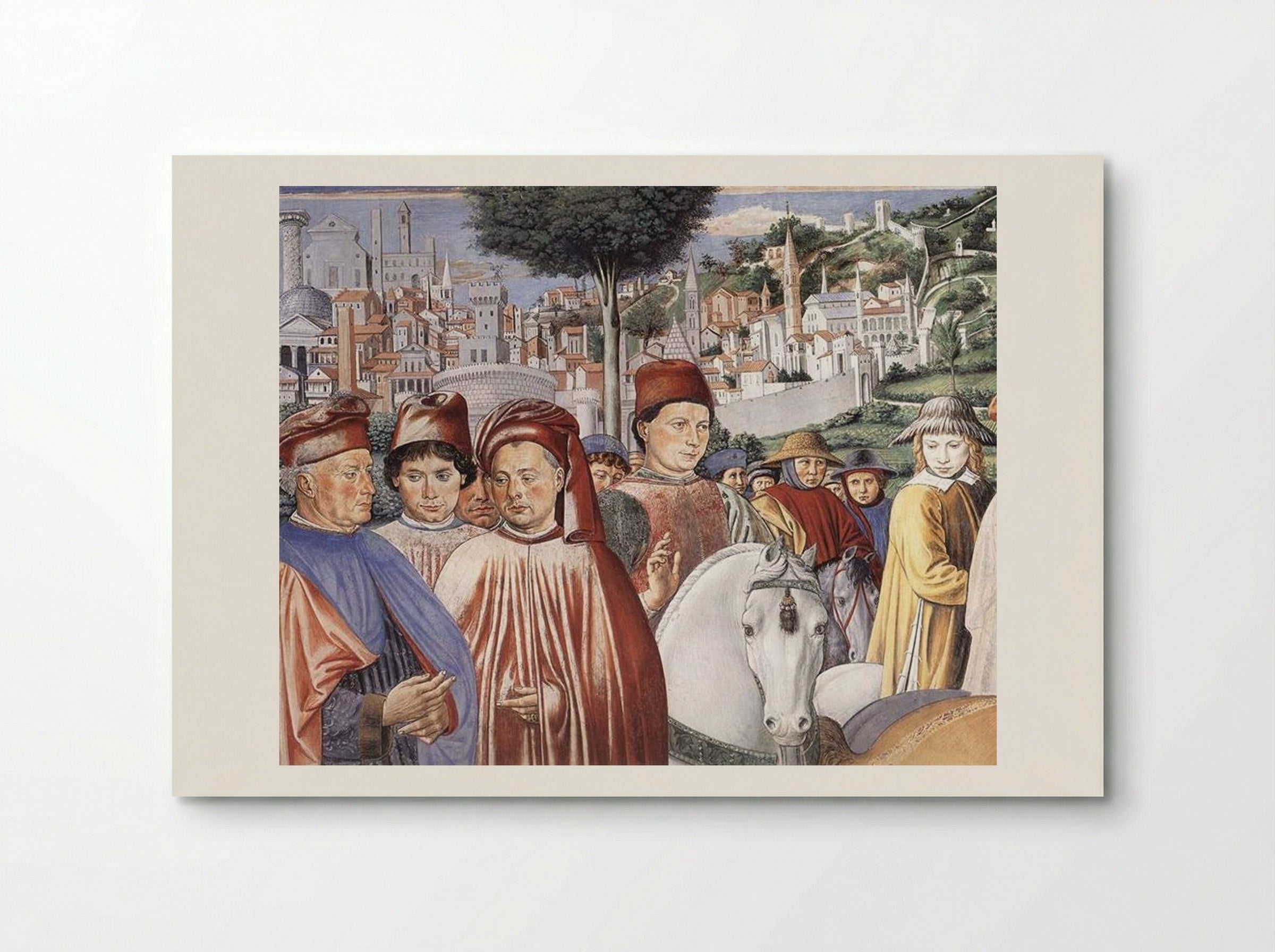 St. Augustine Departing for Milan (detail) - Benozzo Gozzoli - Poster