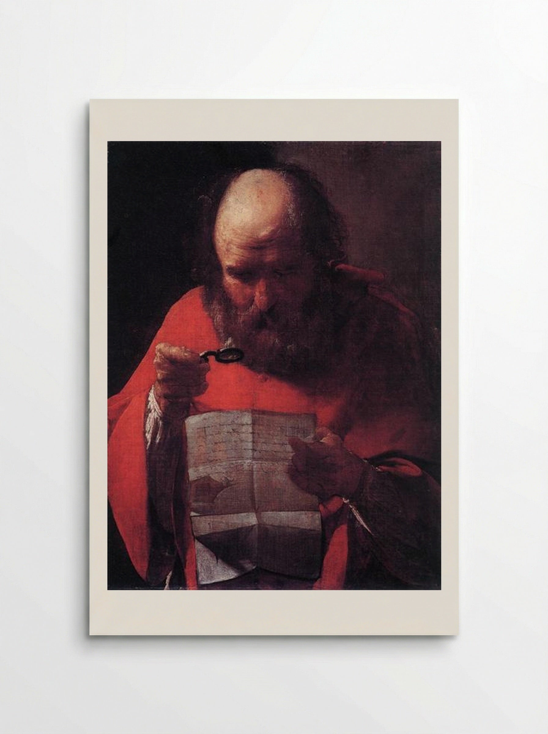 St. Jerome Reading - Georges de la Tour - Poster