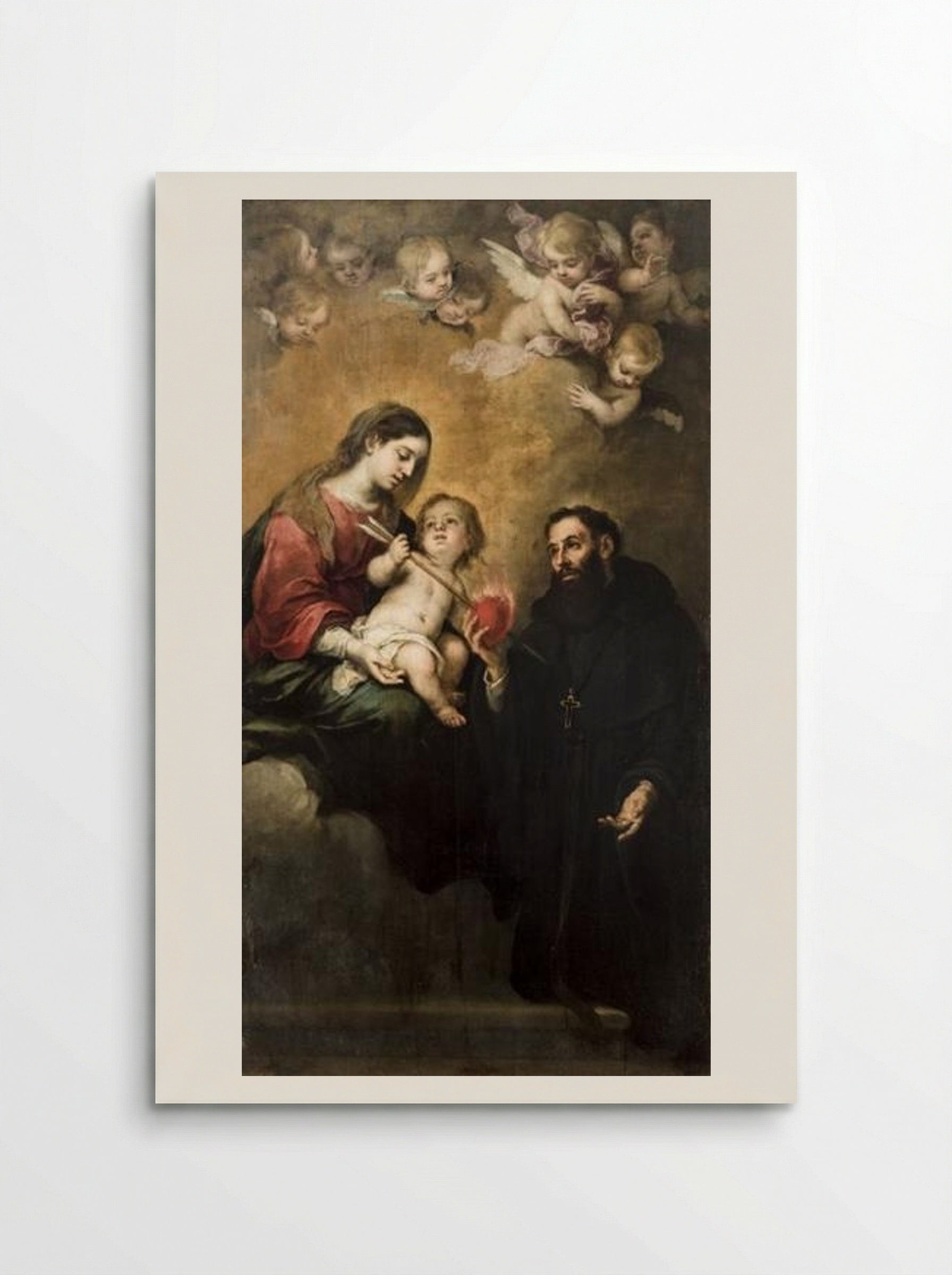 St. Augustine with the Virgin and Child - Bartolomé Esteban Murillo - Poster