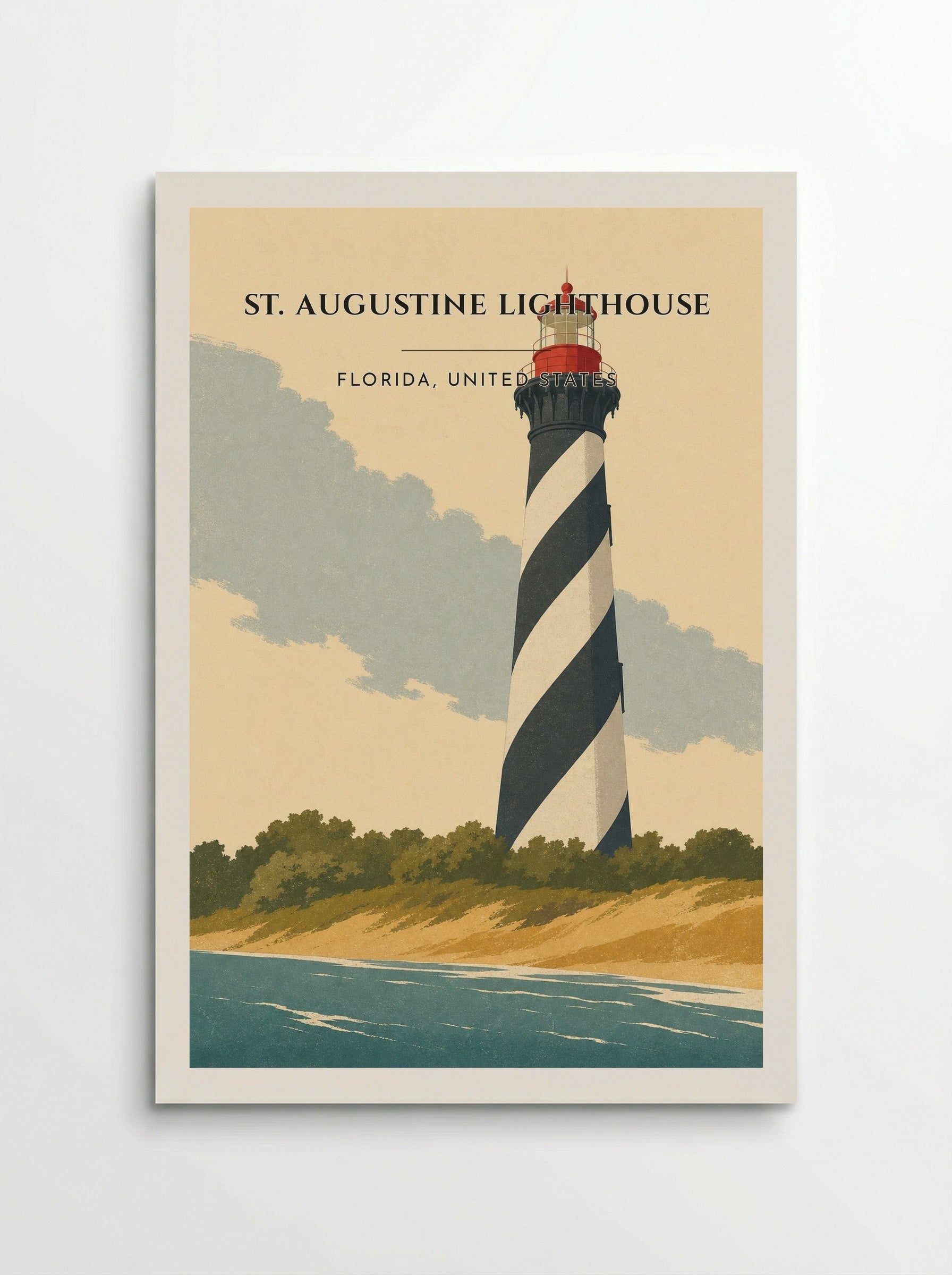St. Augustine Lighthouse Travel Poster Artwork - Poster