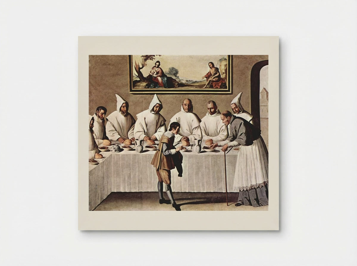 St. Hugh of Cluny in the Refectory of the Carthusians - Francisco de Zurbarán - Poster