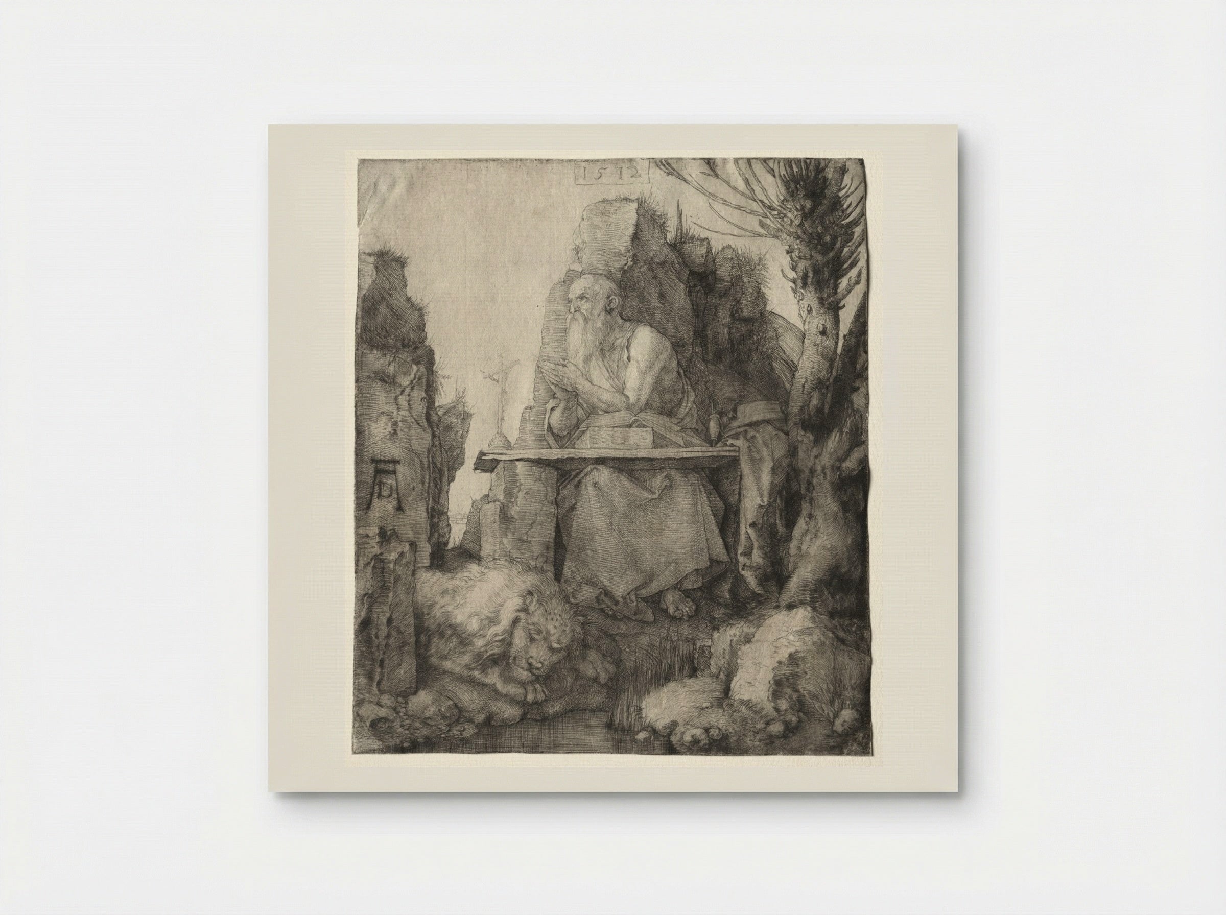 St. Jerome Seated near a Pollard Willow - Albrecht Dürer - Poster