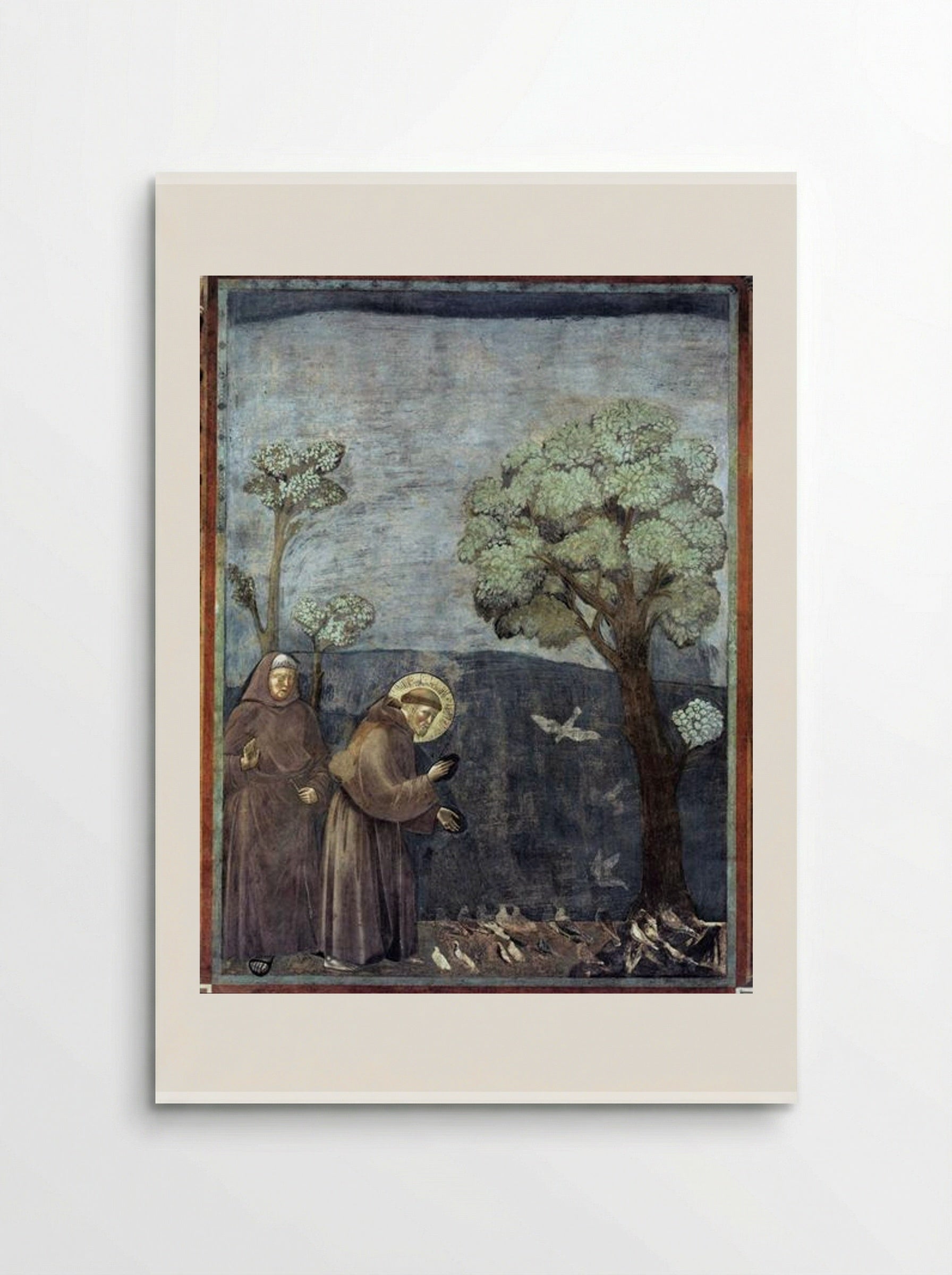 St. Francis Preaching to the Birds - Giotto di Bondone - Poster