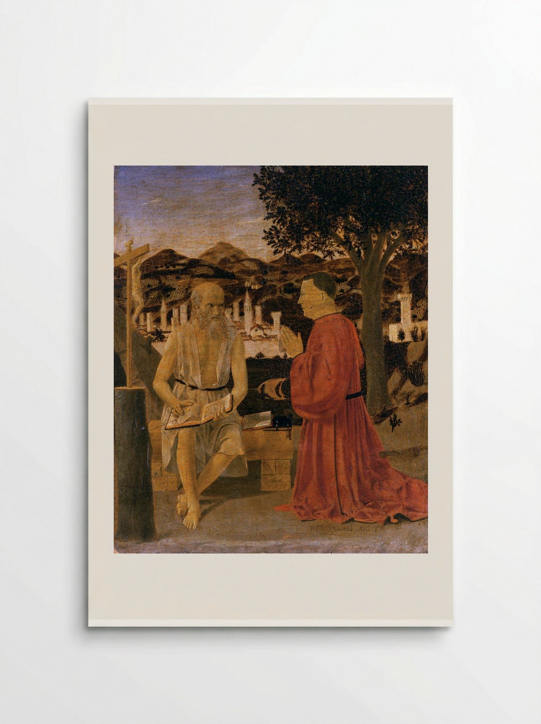 St. Jerome and a Donor - Piero della Francesca - Poster