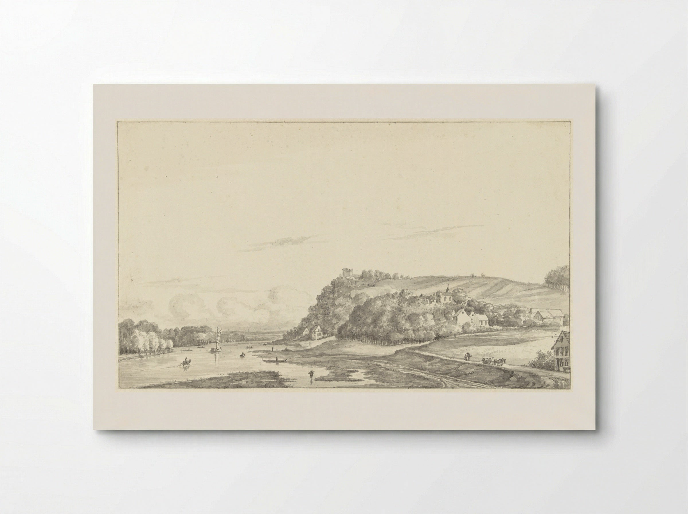 St. Pietersberg aan de Maas, van Maastricht te zien - Gerrit Lamberts - Poster