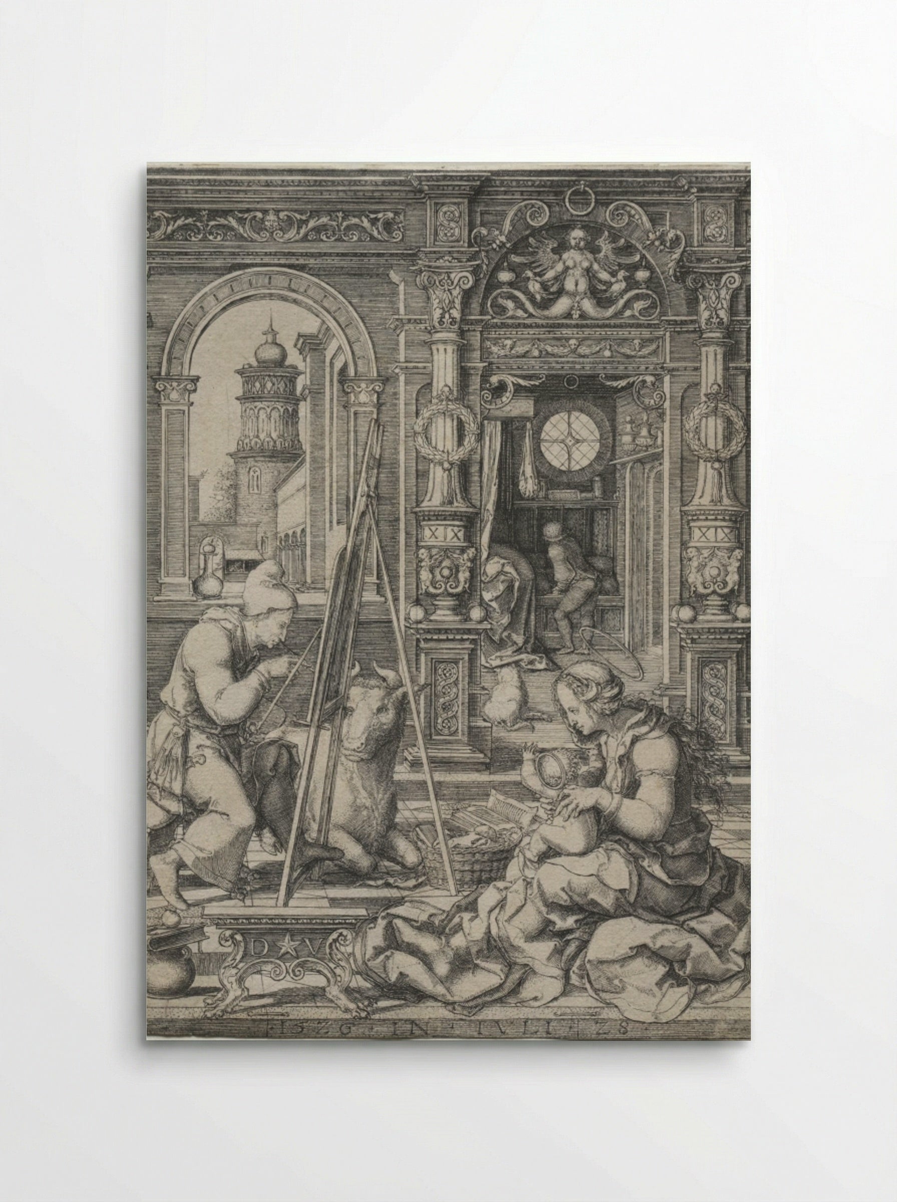 St. Luke Painting the Virgin - Dirk Vellert - Poster
