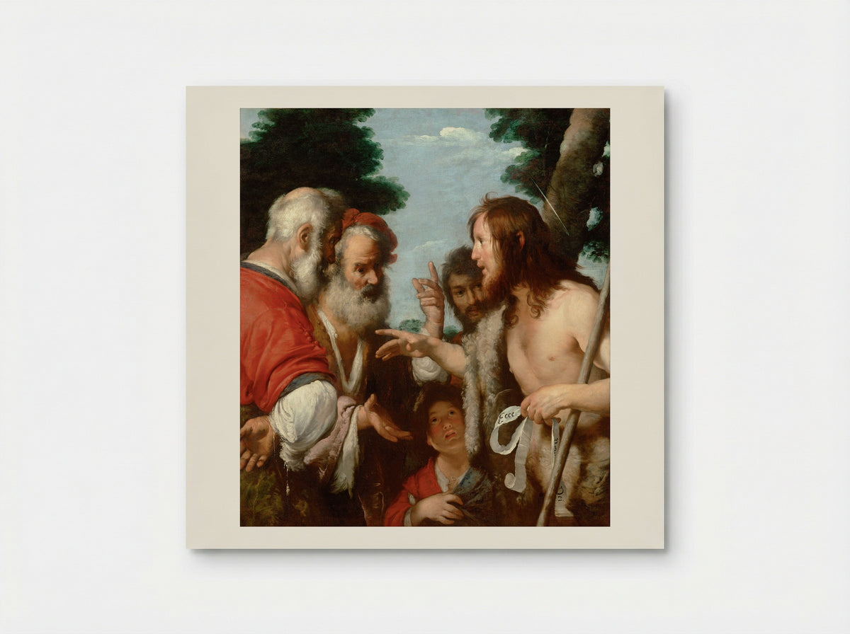 St. John the Baptist Preaching - Bernardo Strozzi - Poster