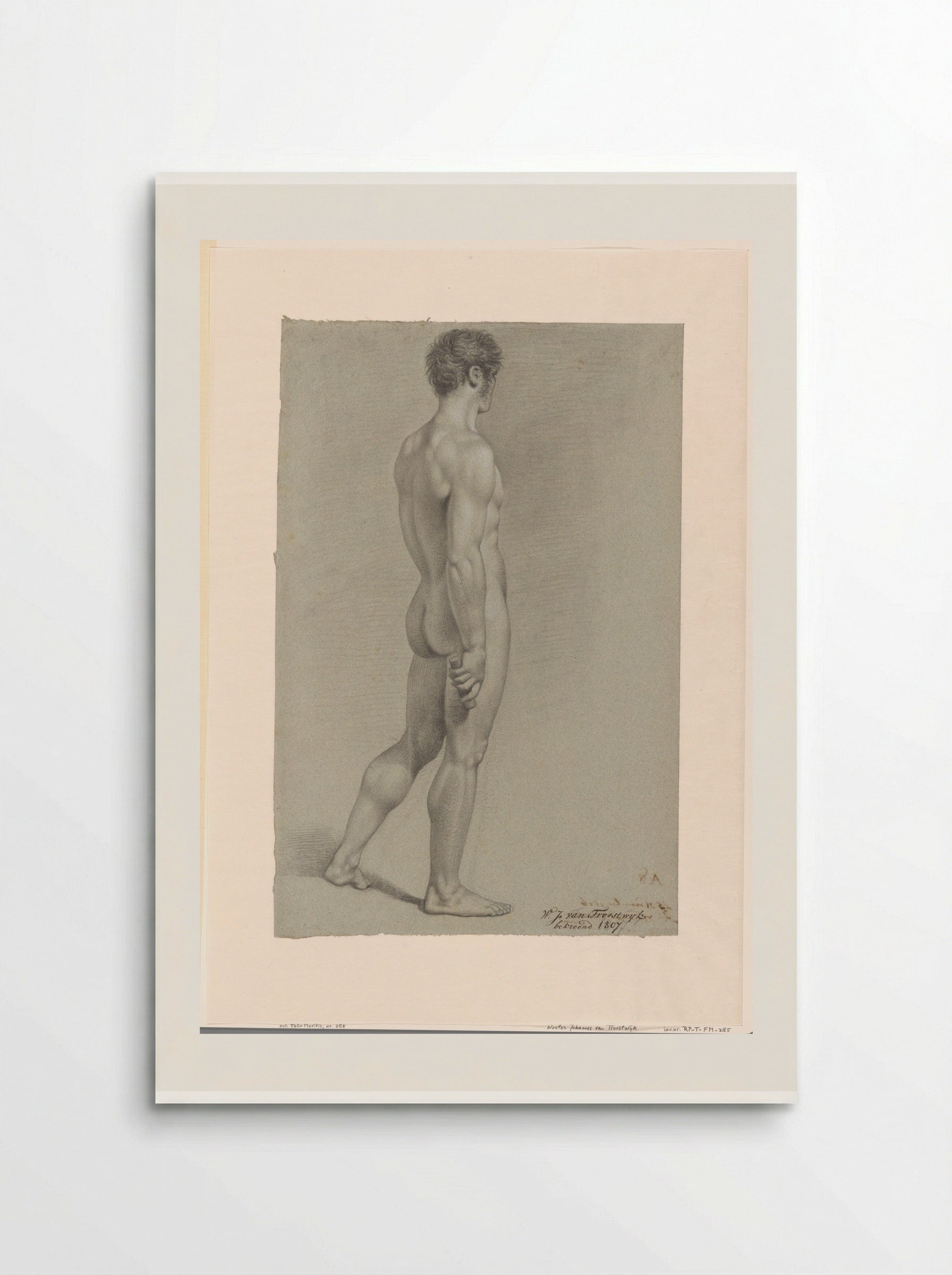 Staand mannelijk naakt, naar rechts - Wouter Johannes van Troostwijk - Poster
