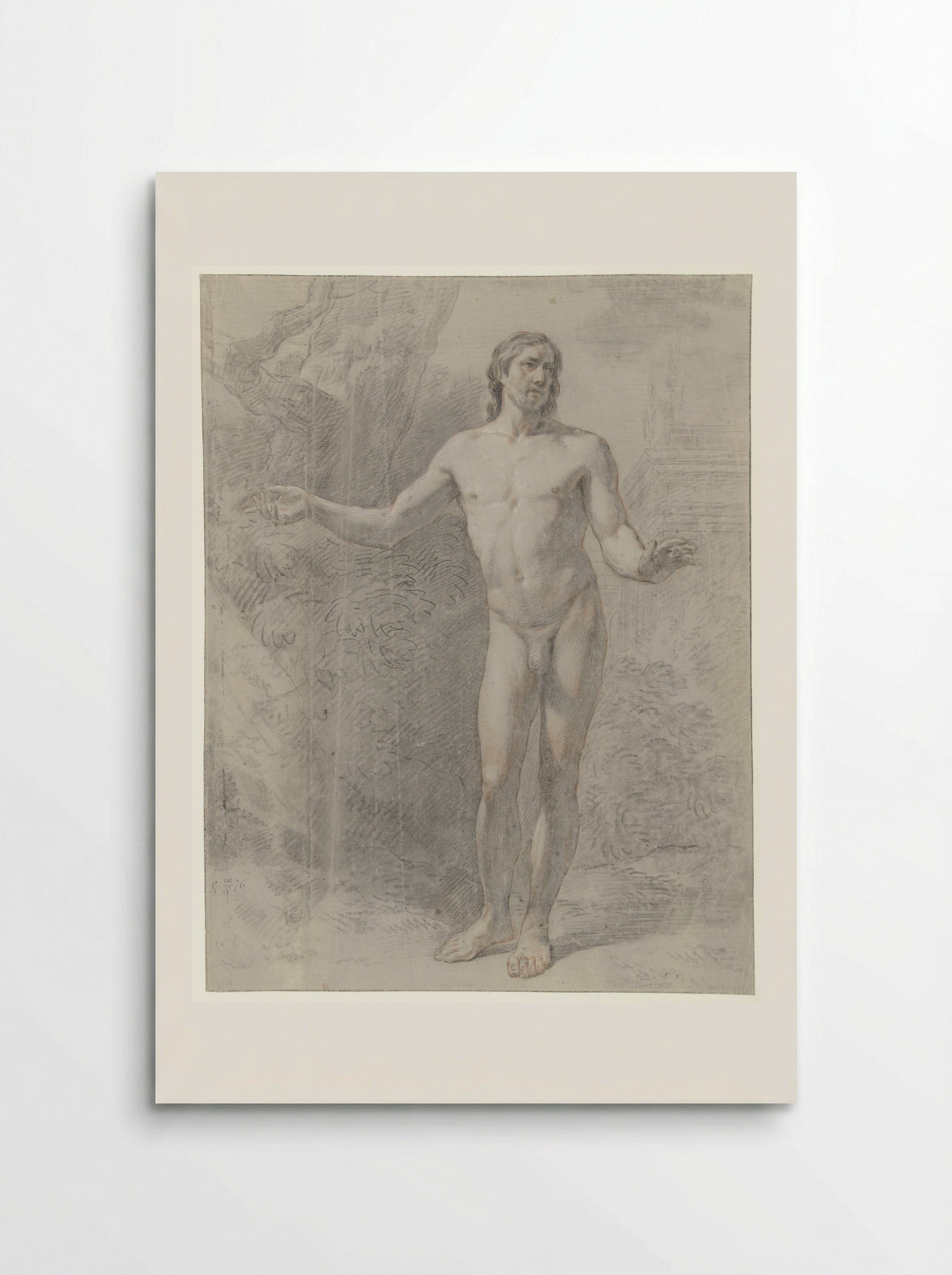 Staand mannelijk naakt, van voren - Jean Grandjean - Poster
