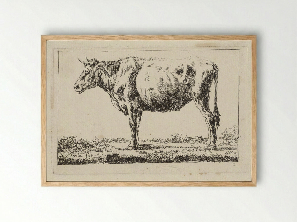 Staand rund, naar links - Jacob Elias van Varelen - Framed Print Wood