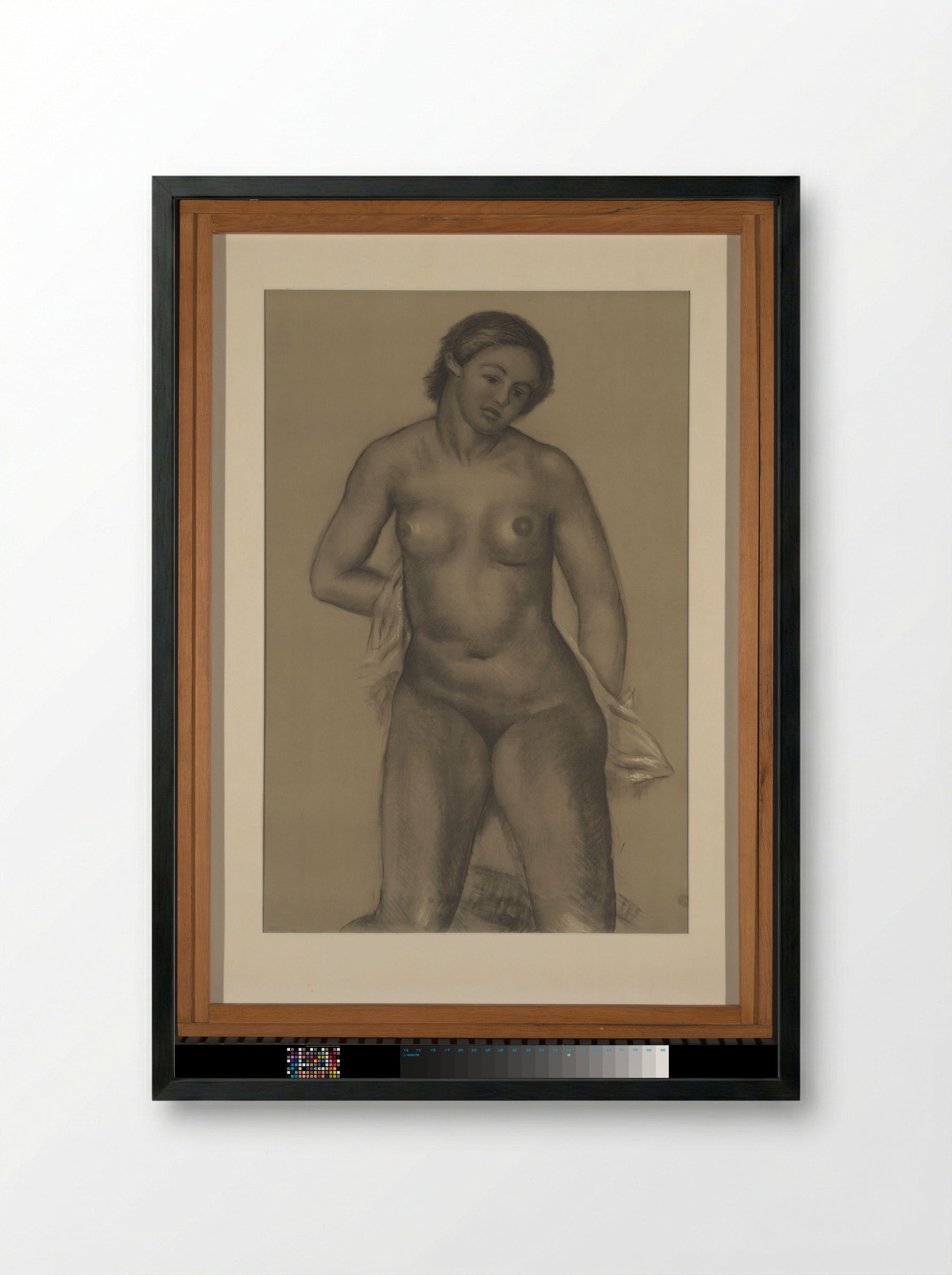 Staand vrouwelijk naakt - Aristide Maillol - Framed Print Black