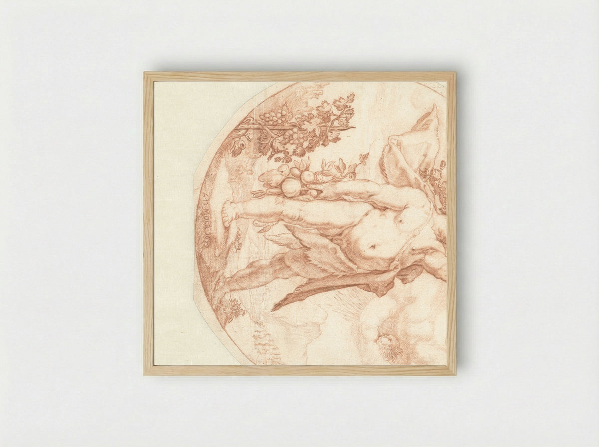 Staande Bacchus - Abraham de Moor - Framed Print Wood