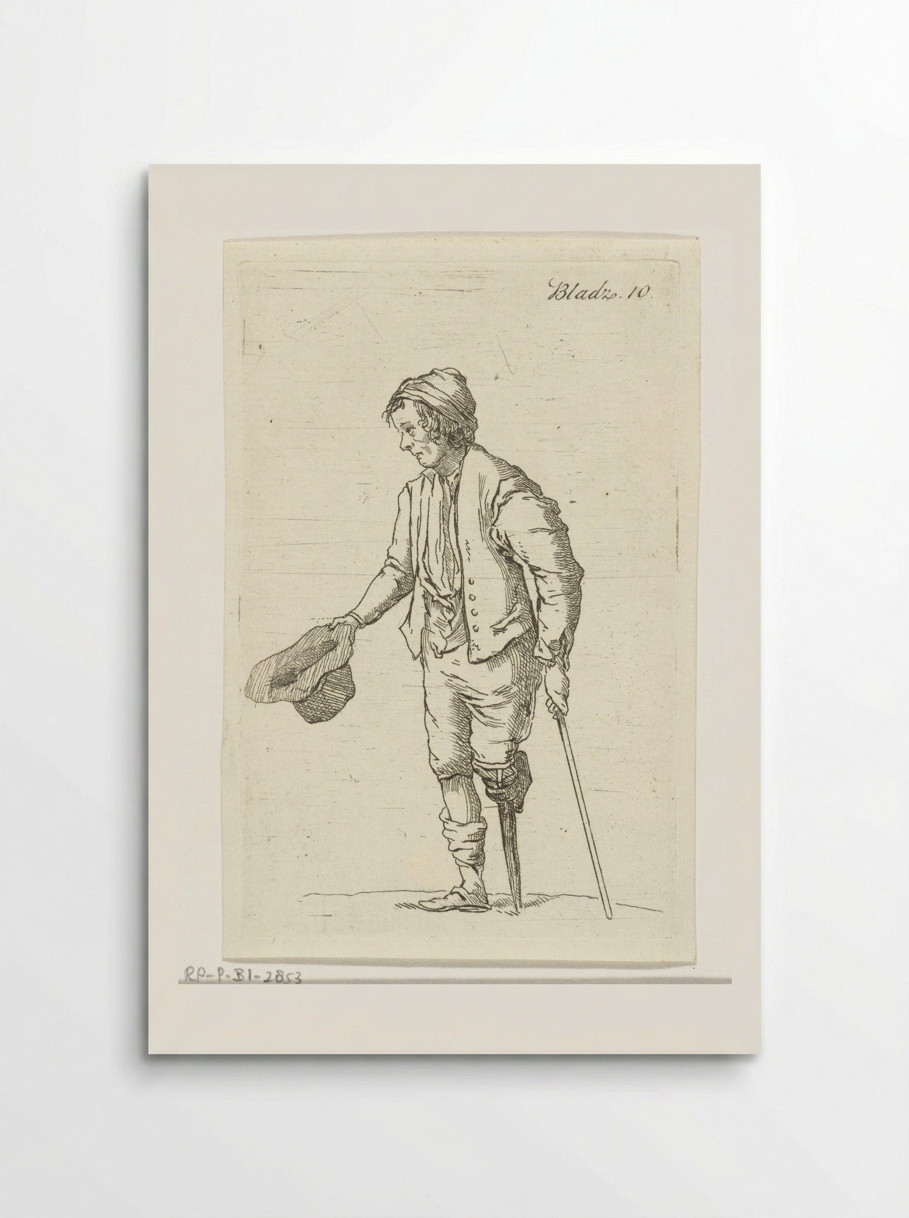 Staande bedelaar (Standing Beggar) - Anthonie van den Bos - Poster