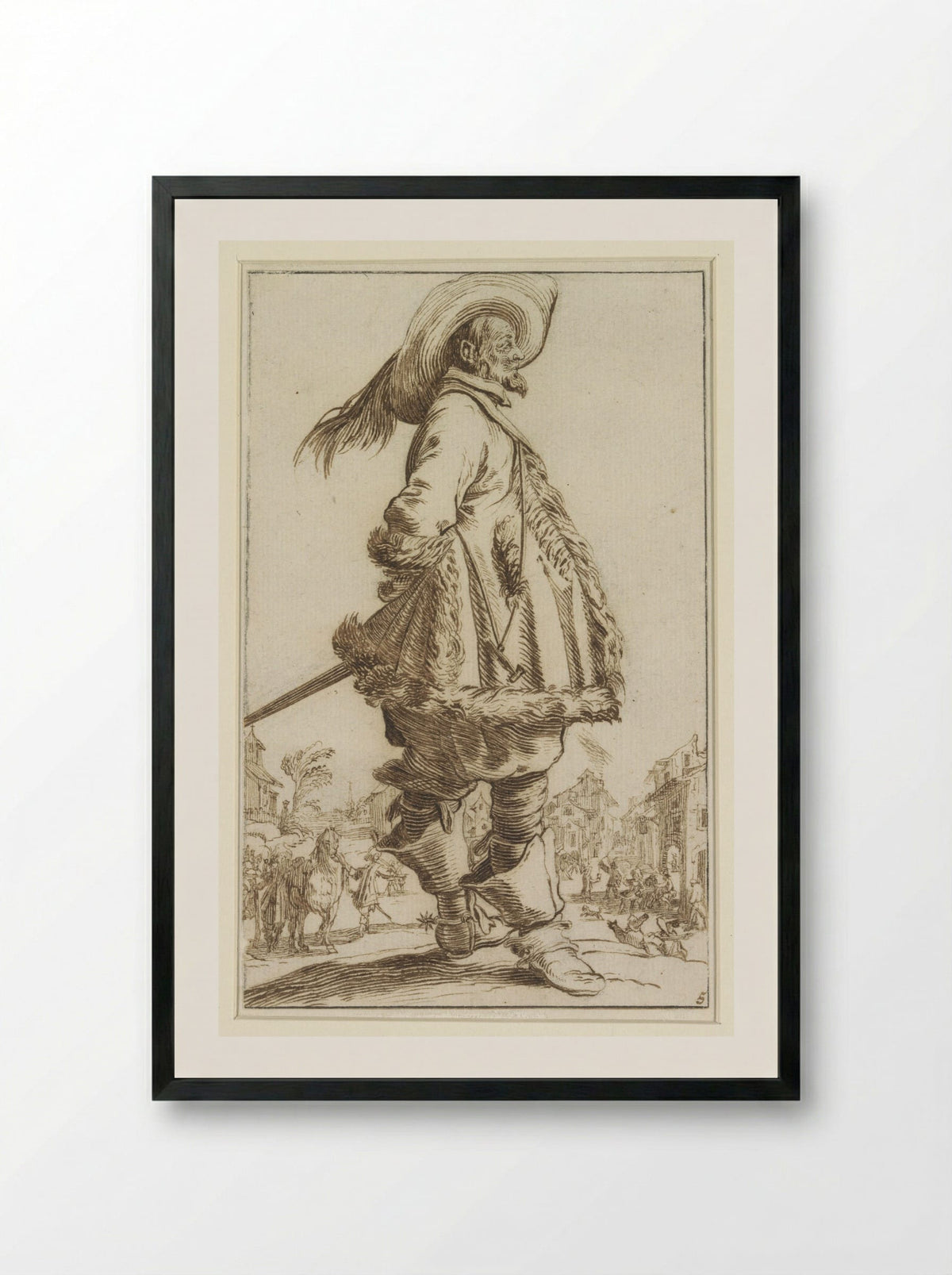 Staande cavalier, naar rechts - Antoon Overlaet - Framed Print Black
