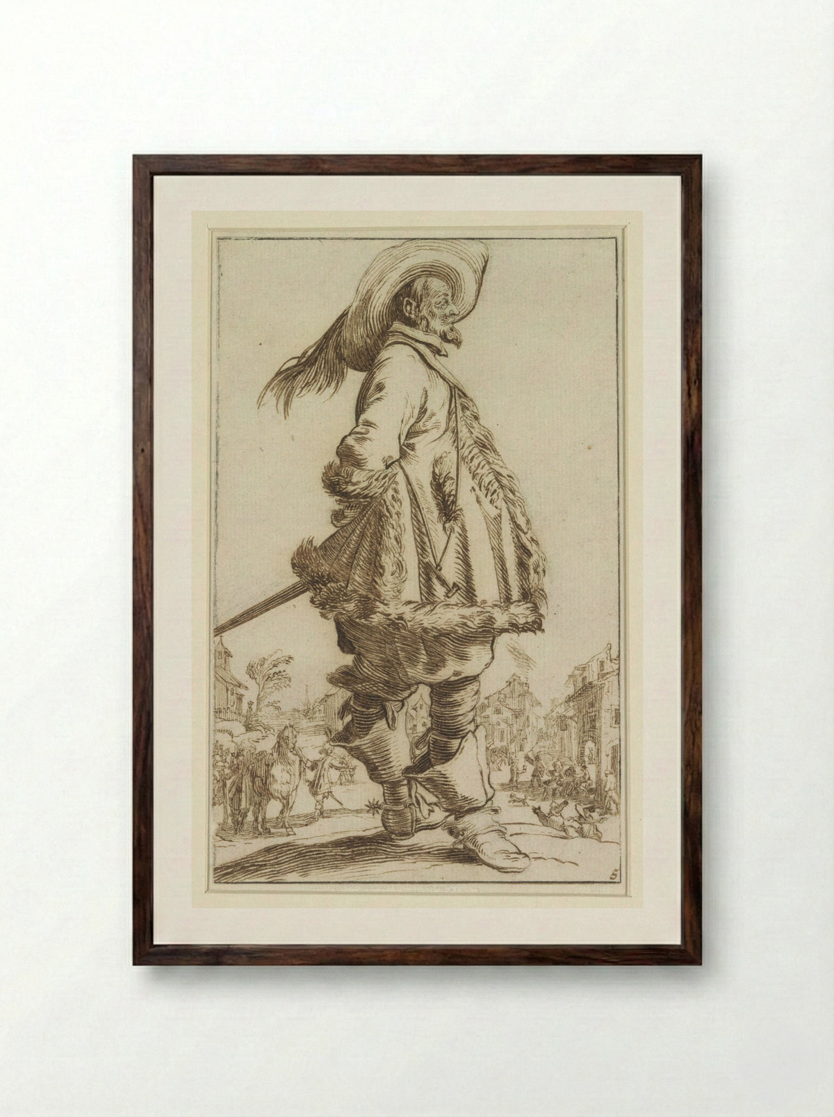Staande cavalier, naar rechts - Antoon Overlaet - Framed Print Dark Wood
