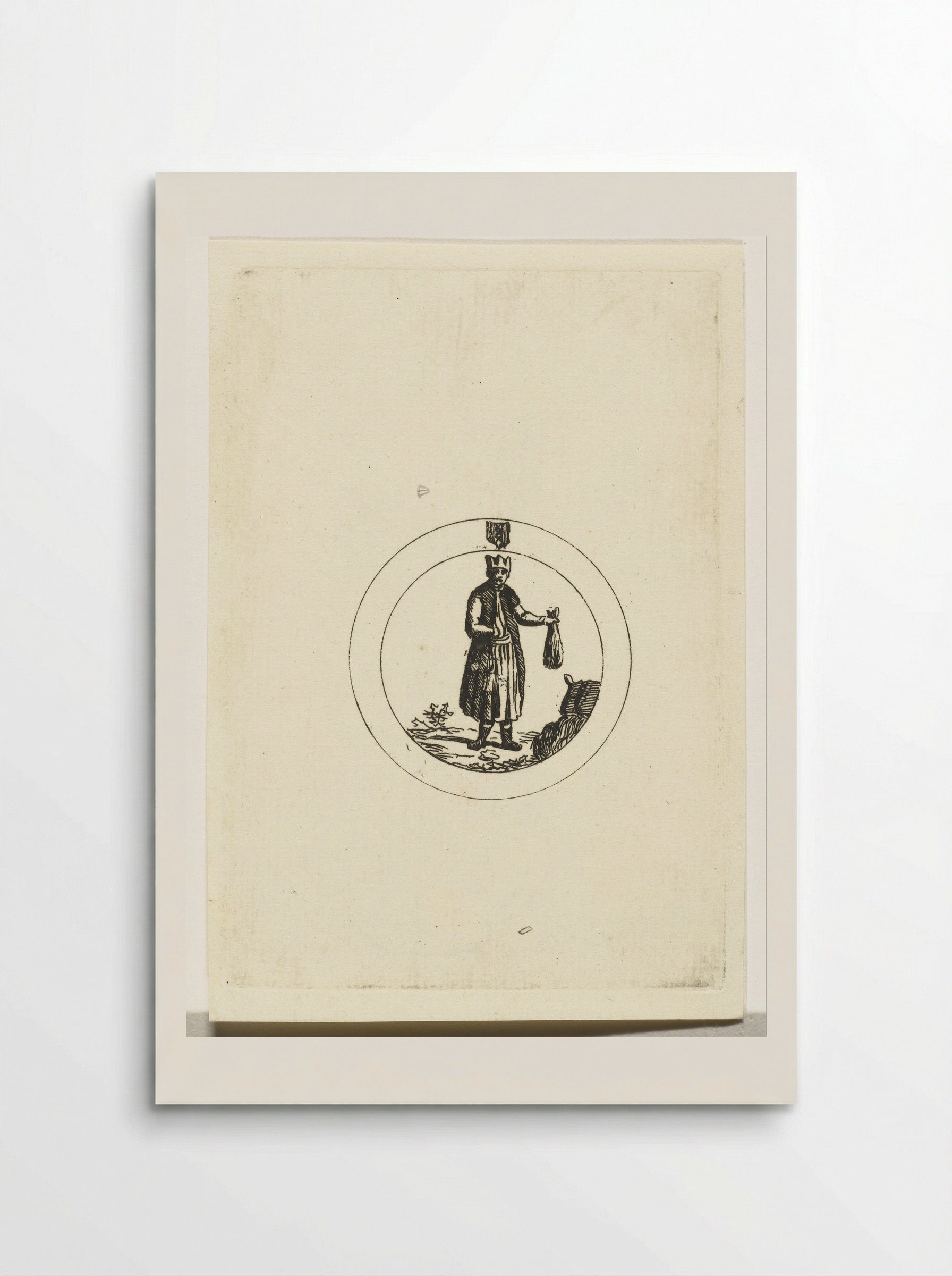 Staande figuur in een cirkel - Anthonie van den Bos - Poster