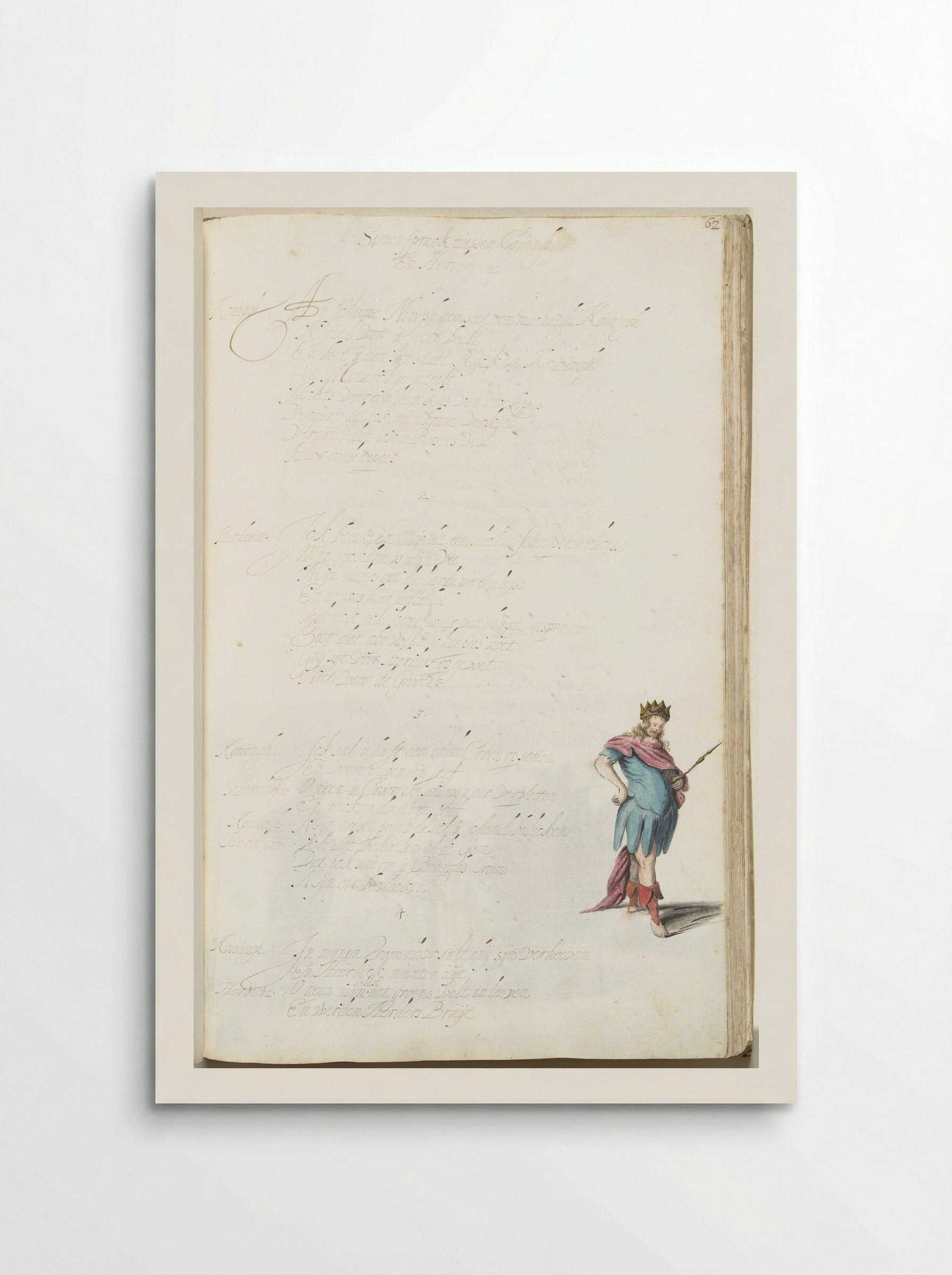 Staande koning - Gesina ter Borch - Poster