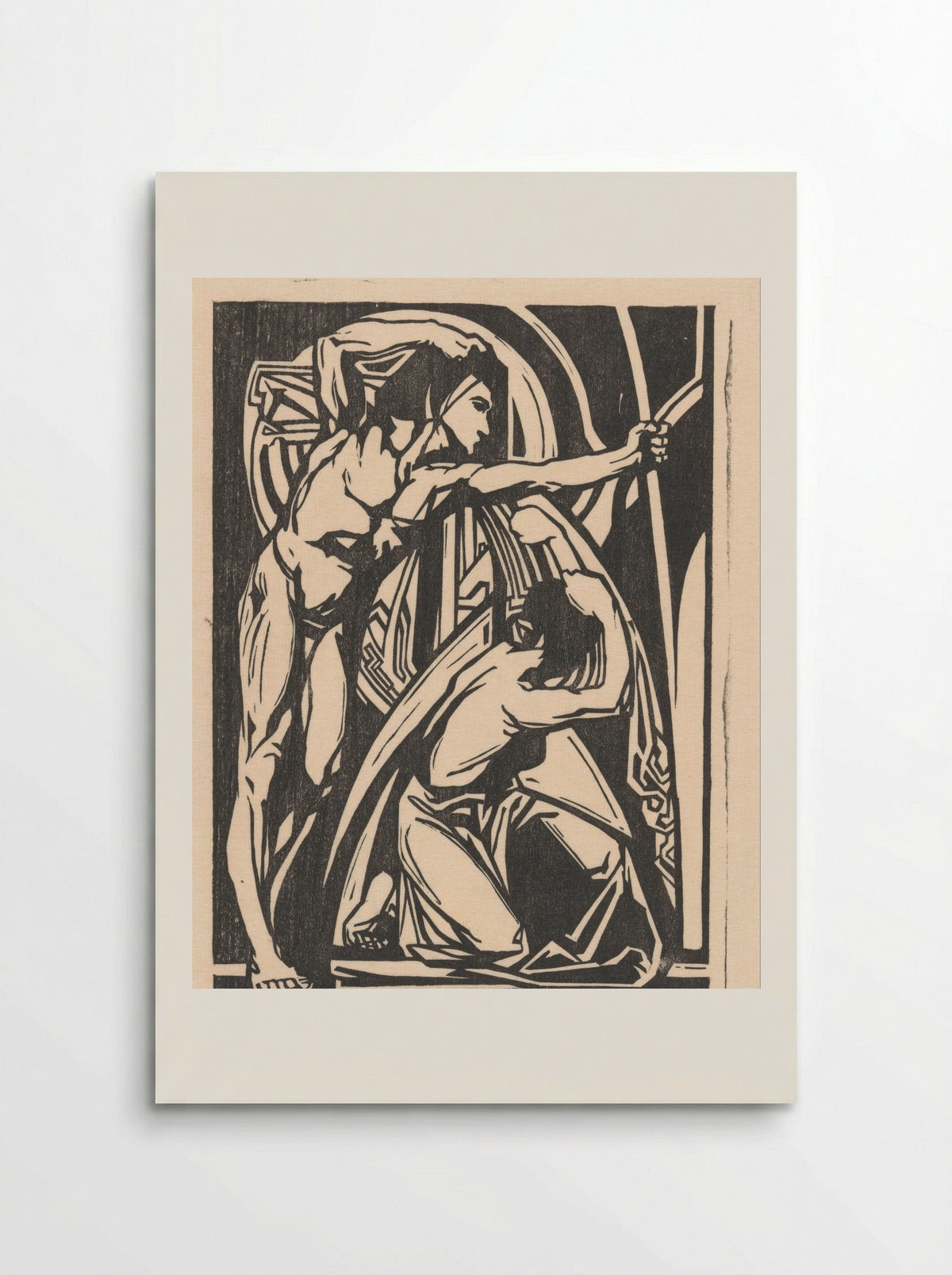 Staande man en knielende vrouw - Johannes Josephus Aarts - Poster