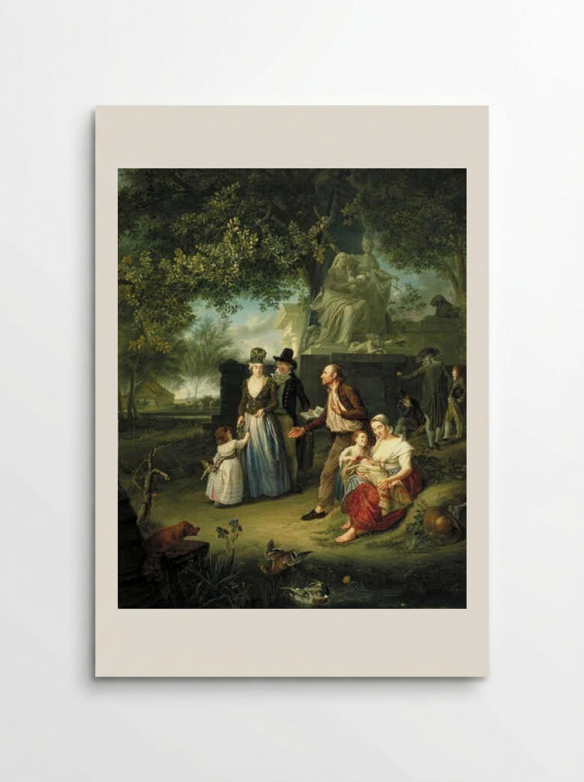 Staande man met uitgestoken hand - Nicolaes Muys - Poster