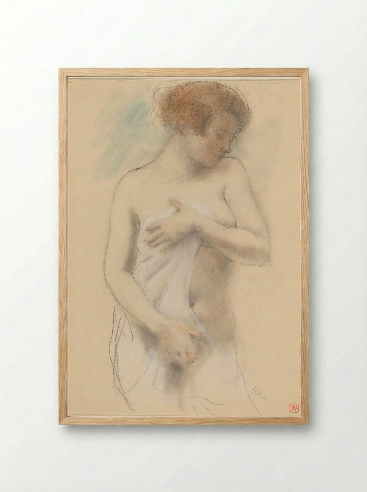 Staande naakte vrouw - Armand Rassenfosse - Framed Print Wood