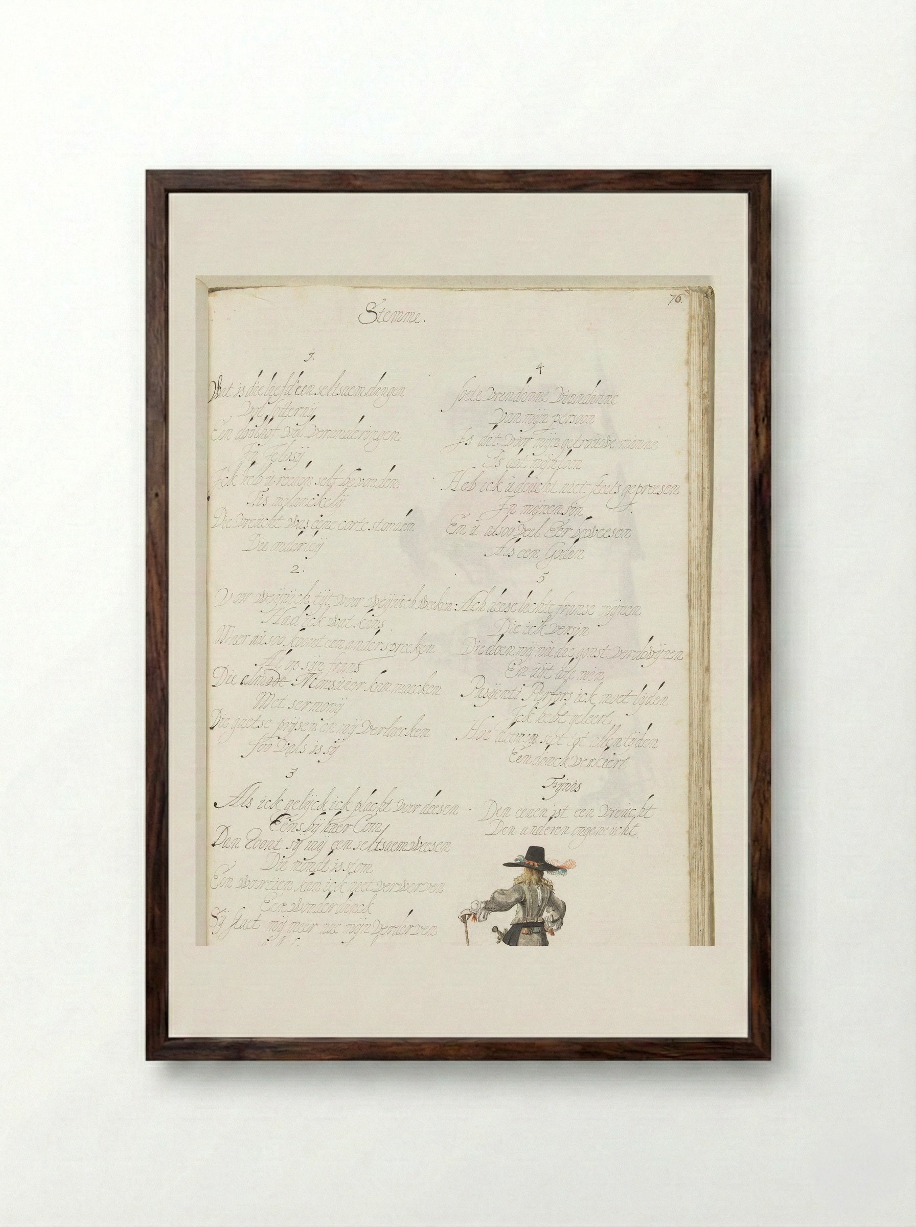 Staande officier, van achteren - Gesina ter Borch - Framed Print Dark Wood
