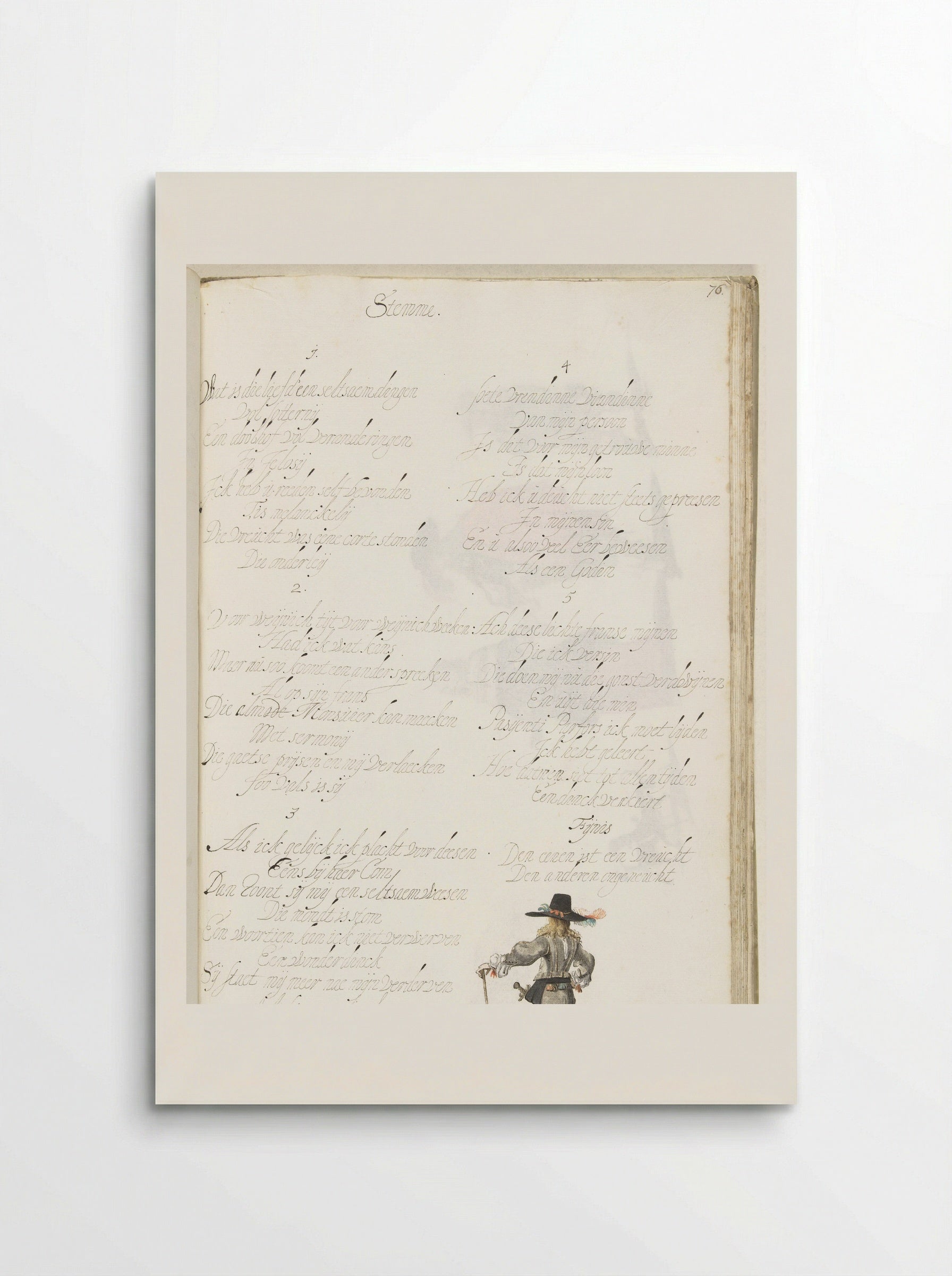 Staande officier, van achteren - Gesina ter Borch - Poster