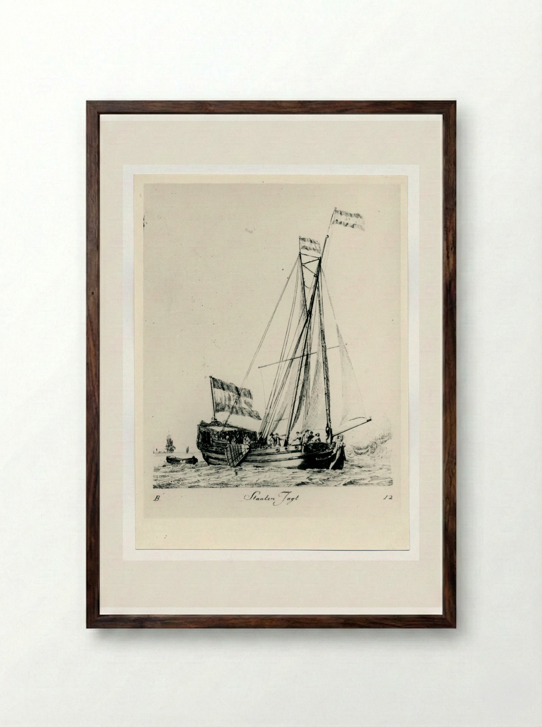 Staaten Jagt - Gerrit Groenewegen - Framed Print Dark Wood