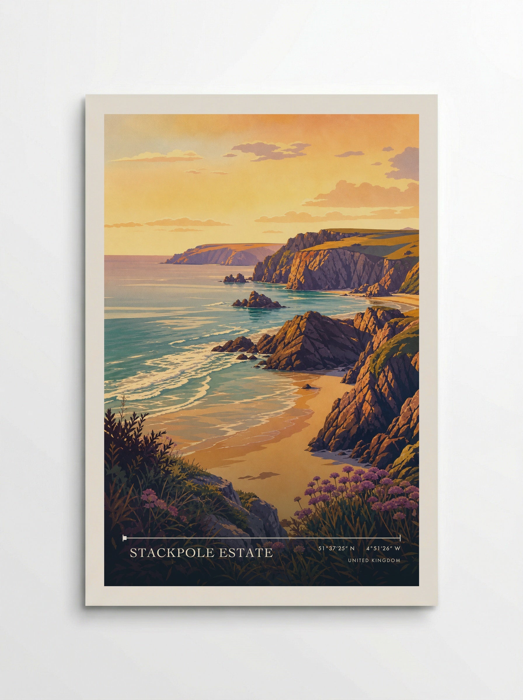 Stackpole Estate United Kingdom Travel Poster - Poster