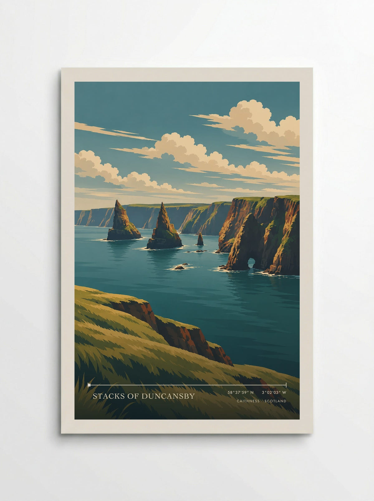 Stacks of Duncansby, Caithness | Travel Poster - Poster